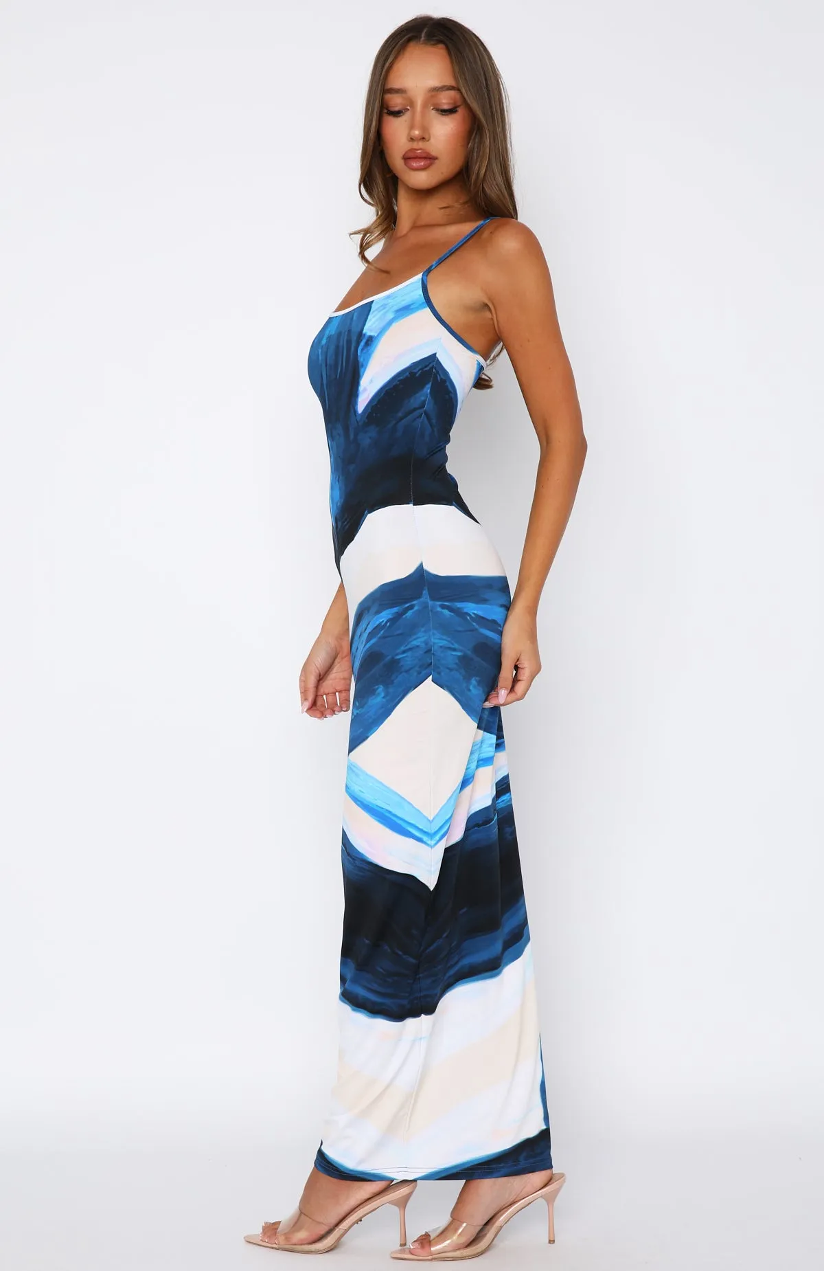 Feeling The Heat Maxi Dress Midnight Petal sold by White Fox Boutique product image thumbnail 3