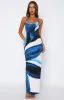 Feeling The Heat Maxi Dress Midnight Petal sold by White Fox Boutique