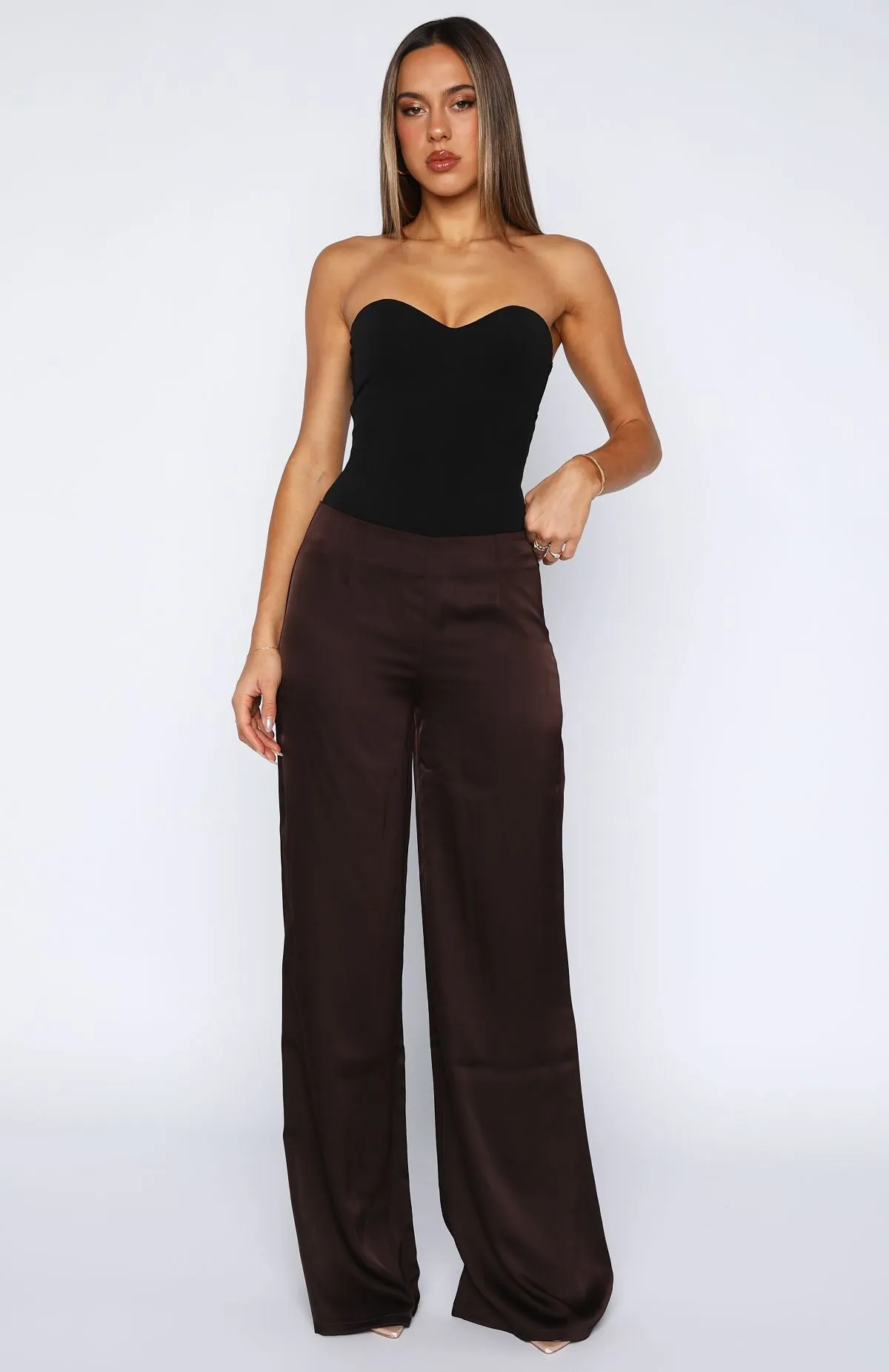 Can't Let Go Pant Chocolate sold by White Fox Boutique product image thumbnail 2