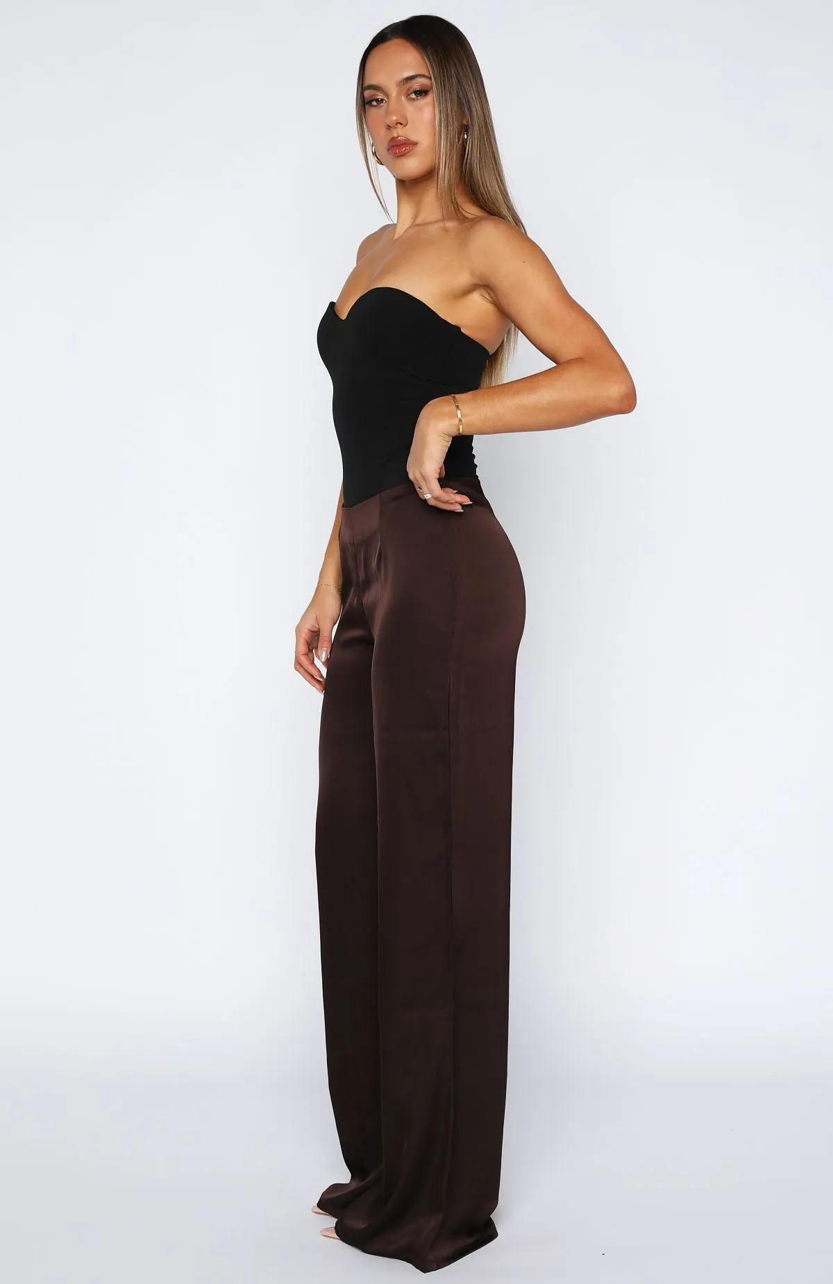 Can't Let Go Pant Chocolate sold by White Fox Boutique product image thumbnail 3