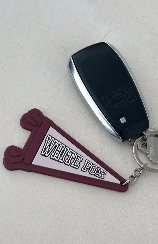 To The Beat Keychain Burgundy/Pink sold by White Fox Boutique