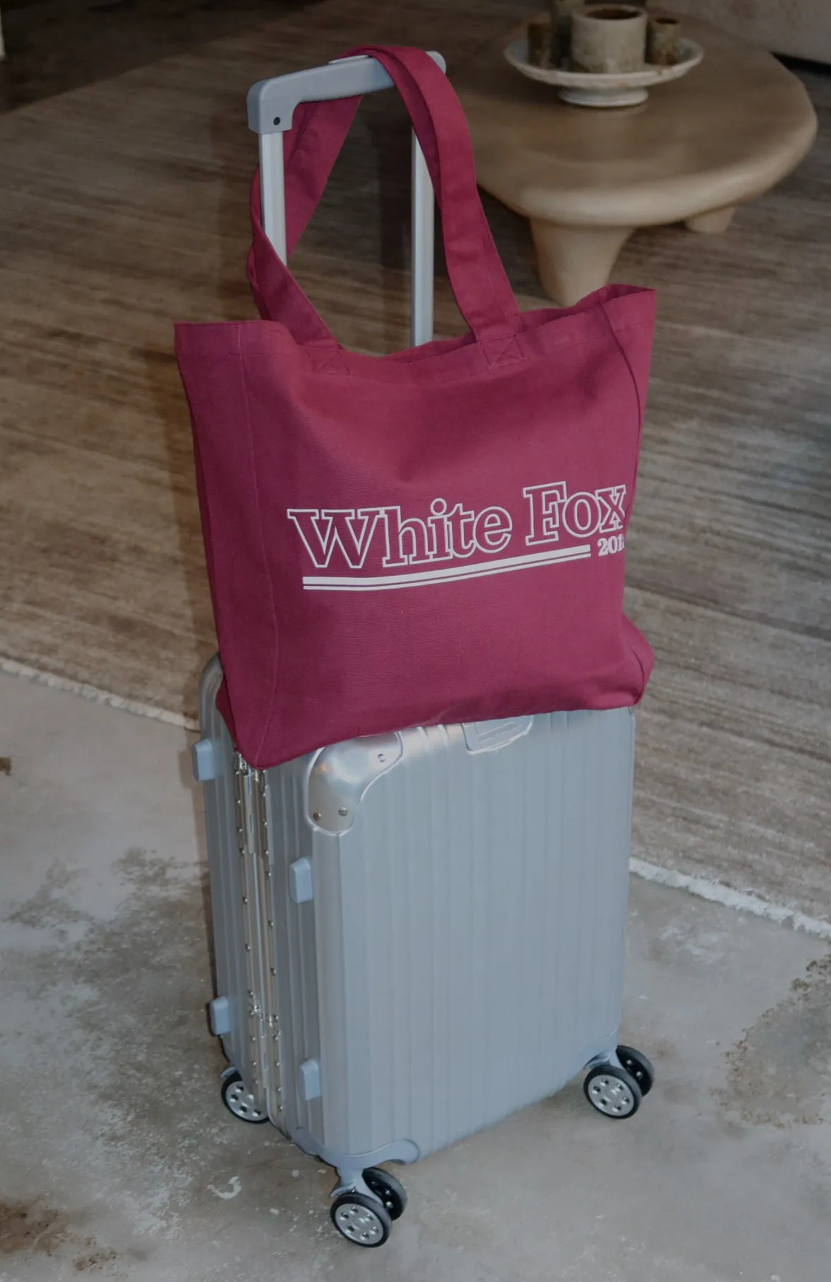 No Hesitation Tote Bag Burgundy/Pink sold by White Fox Boutique product image thumbnail 5