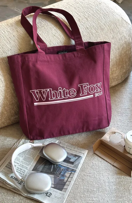 No Hesitation Tote Bag Burgundy/Pink sold by White Fox Boutique