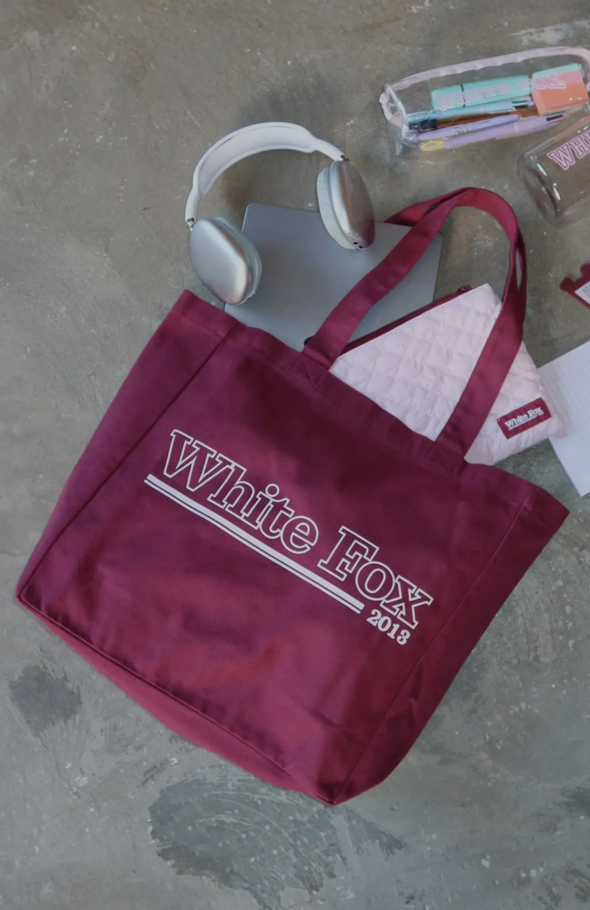 No Hesitation Tote Bag Burgundy/Pink sold by White Fox Boutique product image thumbnail 2