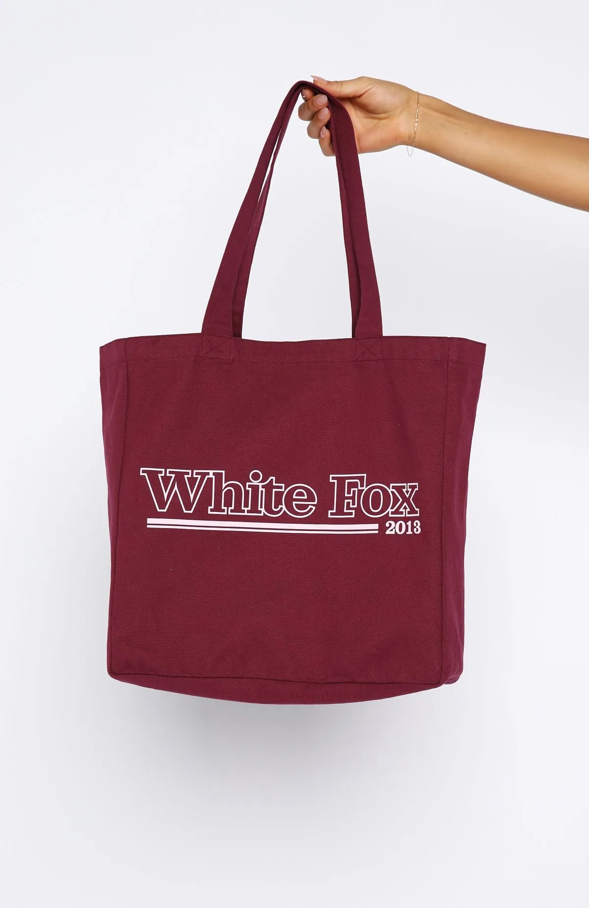 No Hesitation Tote Bag Burgundy/Pink sold by White Fox Boutique product image thumbnail 3
