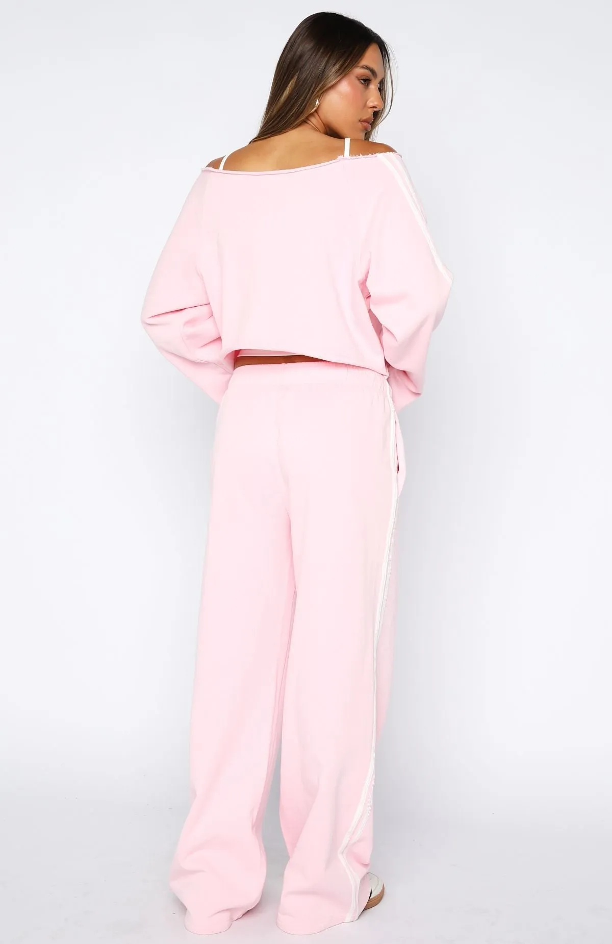 Star Student Wide Leg Sweatpants Pink sold by White Fox Boutique product image thumbnail 4