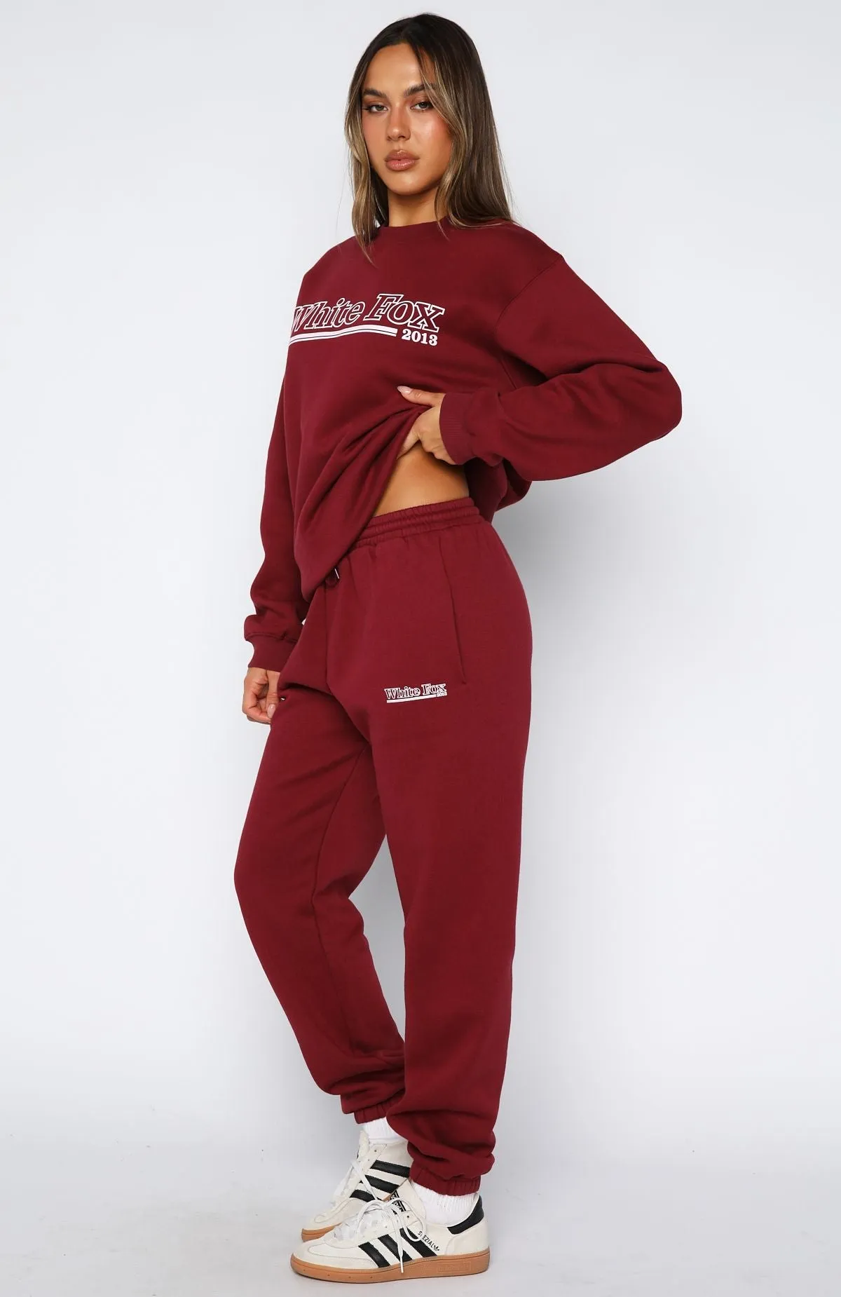 No Hesitation Sweatpants Burgundy sold by White Fox Boutique product image thumbnail 3