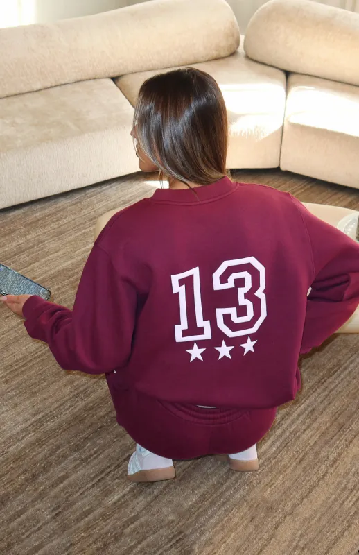 No Hesitation Oversized Sweater Burgundy sold by White Fox Boutique