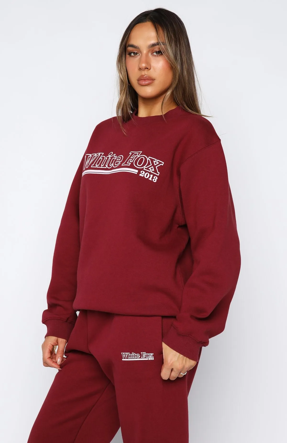 No Hesitation Oversized Sweater Burgundy sold by White Fox Boutique product image thumbnail 3