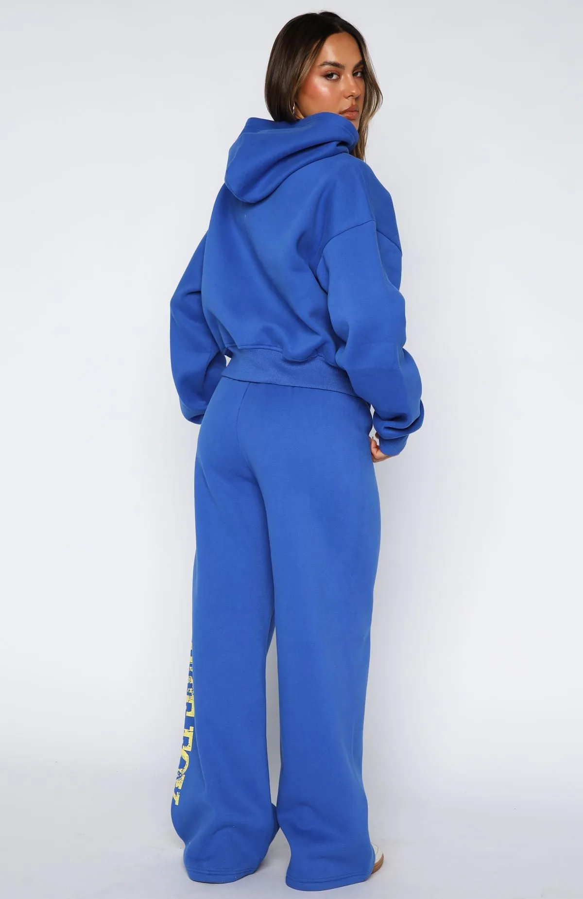 Brand New Start Wide Leg Sweatpants Electric Blue sold by White Fox Boutique product image thumbnail 4