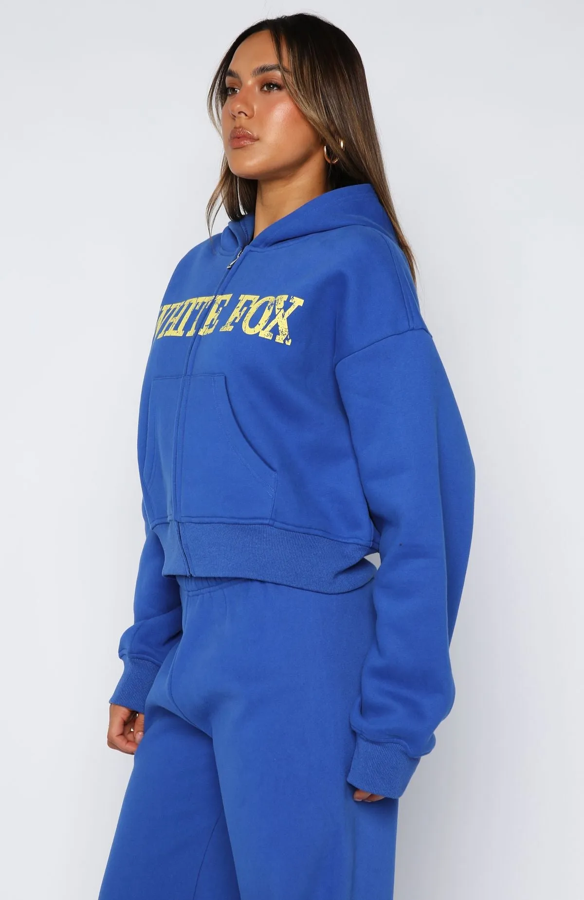 Brand New Start Boxy Zip Front Hoodie Electric Blue sold by White Fox Boutique product image thumbnail 3