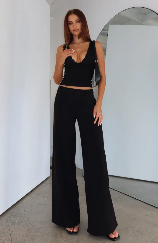 Walk With You Pants Black sold by White Fox Boutique