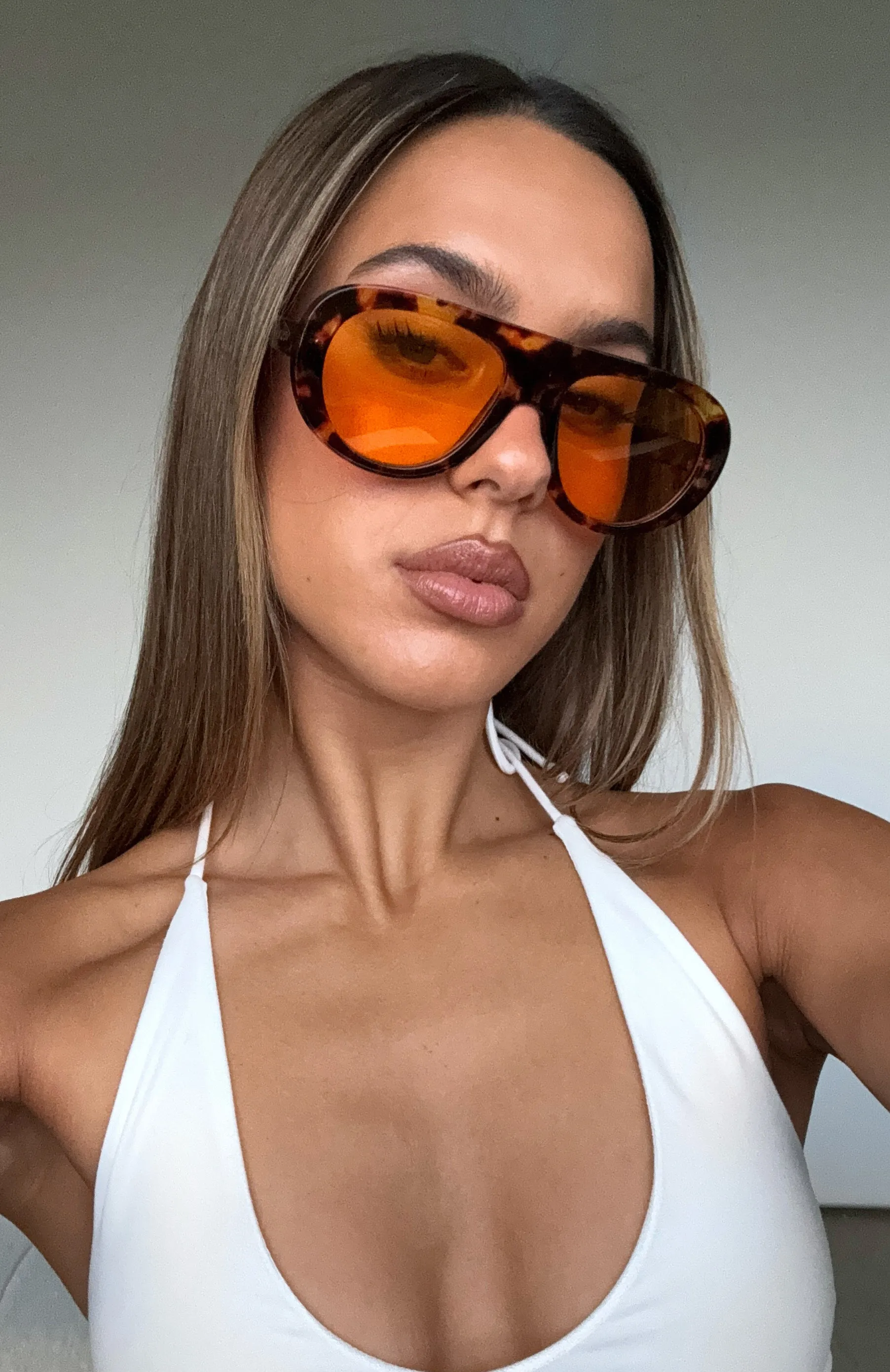 Oscar Sunglasses Tortoise/Orange sold by White Fox Boutique