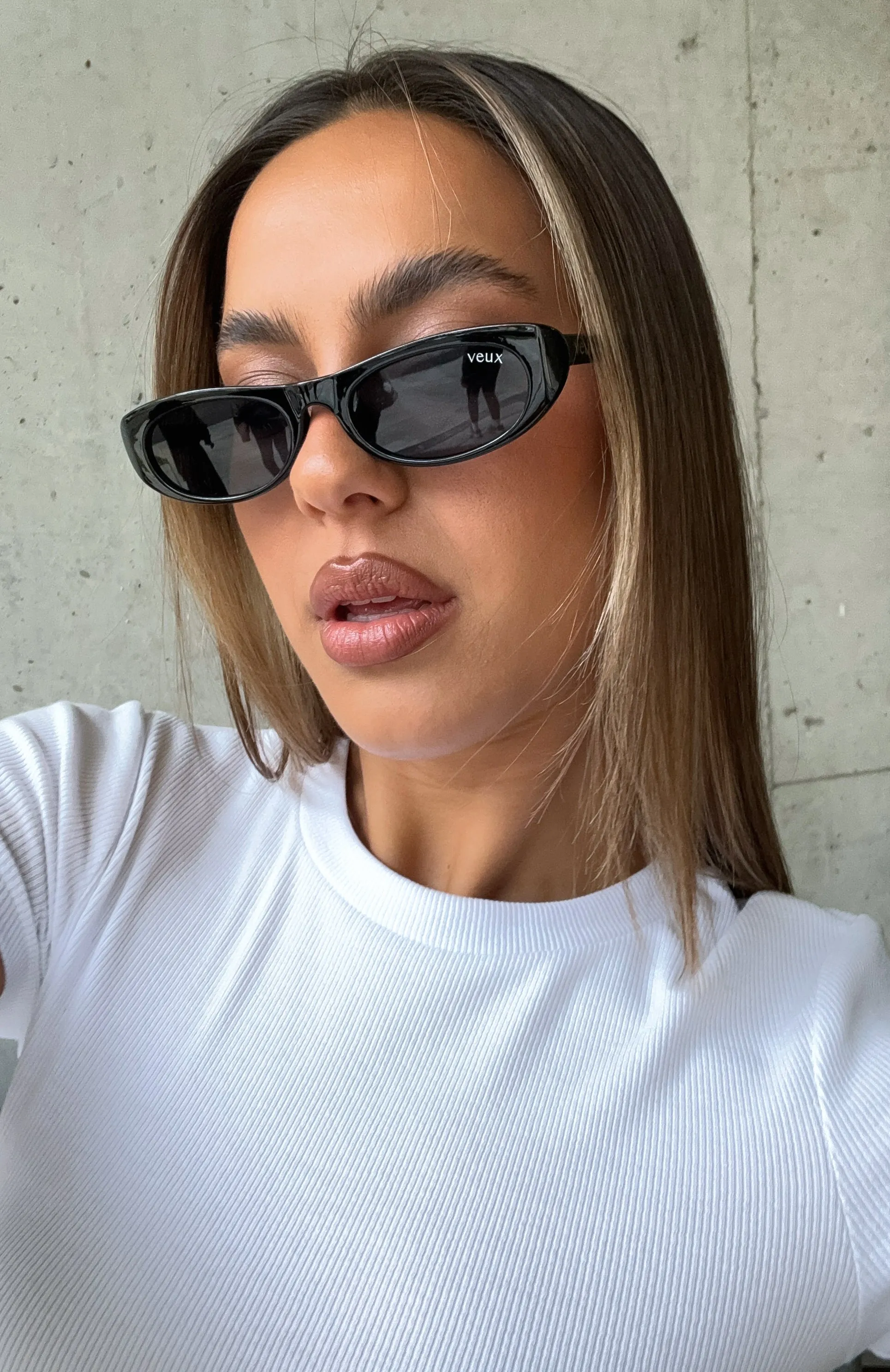 Ezra Sunglasses Black sold by White Fox Boutique