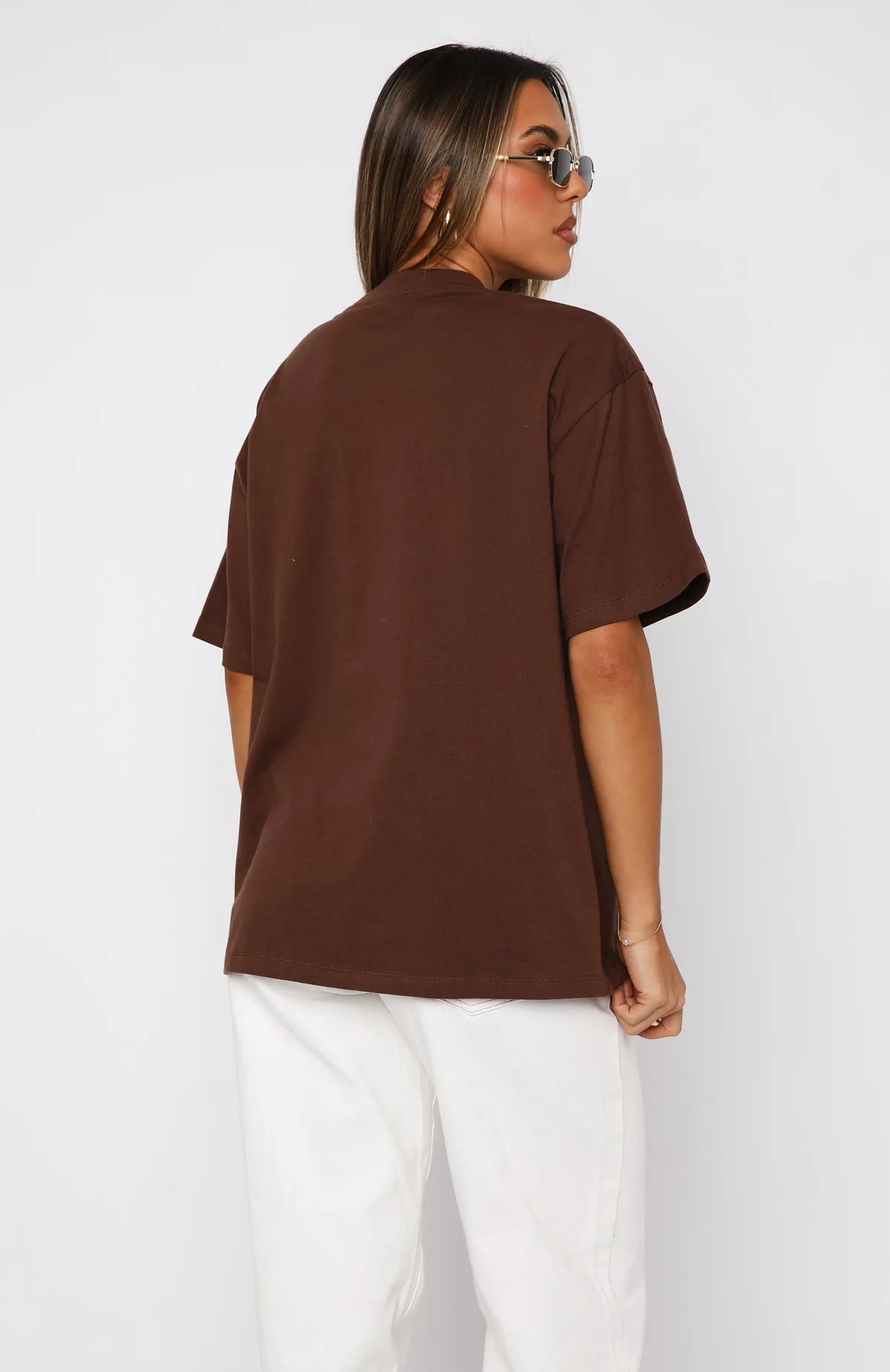 Give It Away Oversized Tee Espresso sold by White Fox Boutique product image thumbnail 4