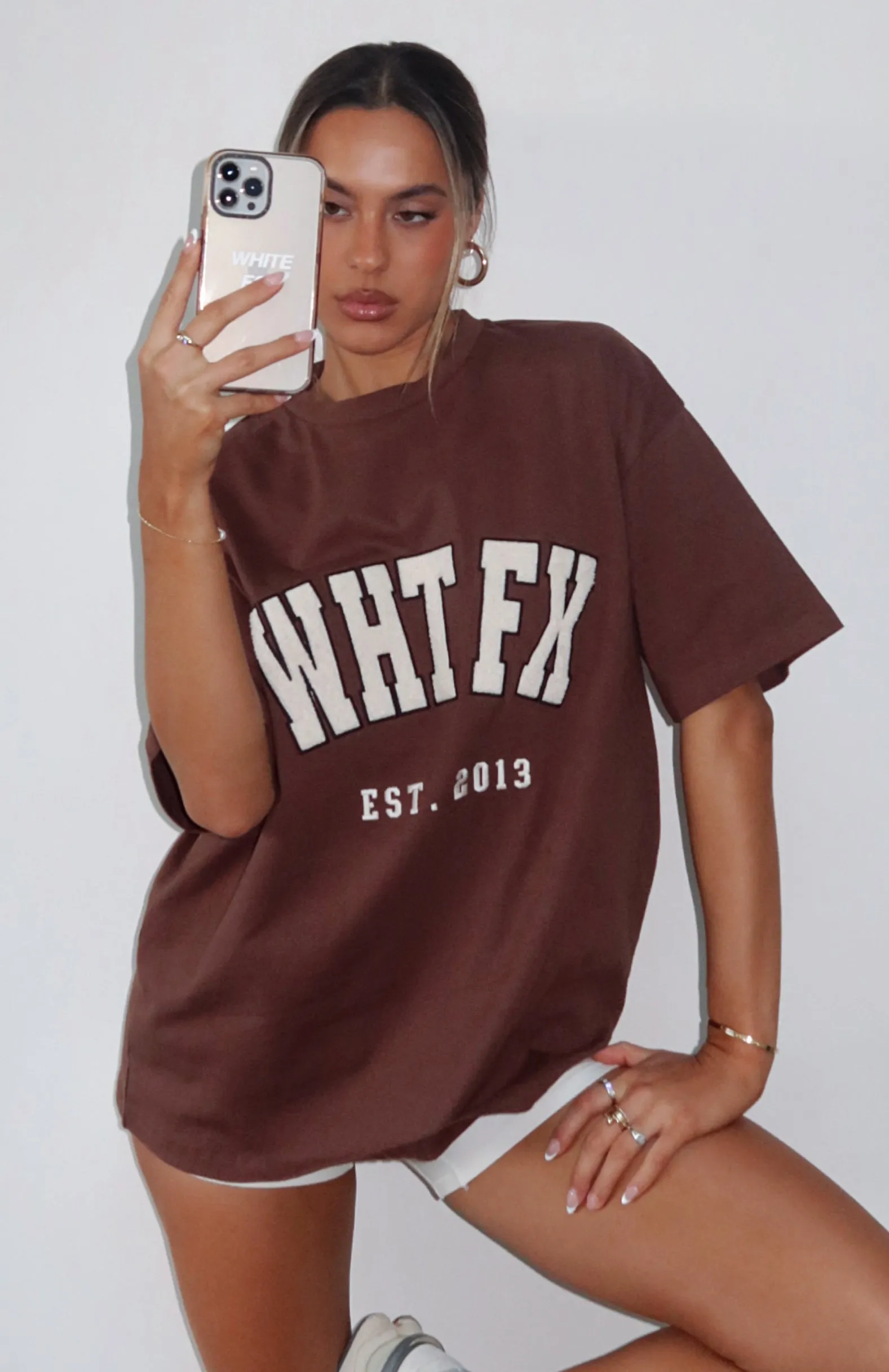 Give It Away Oversized Tee Espresso sold by White Fox Boutique product image thumbnail 5