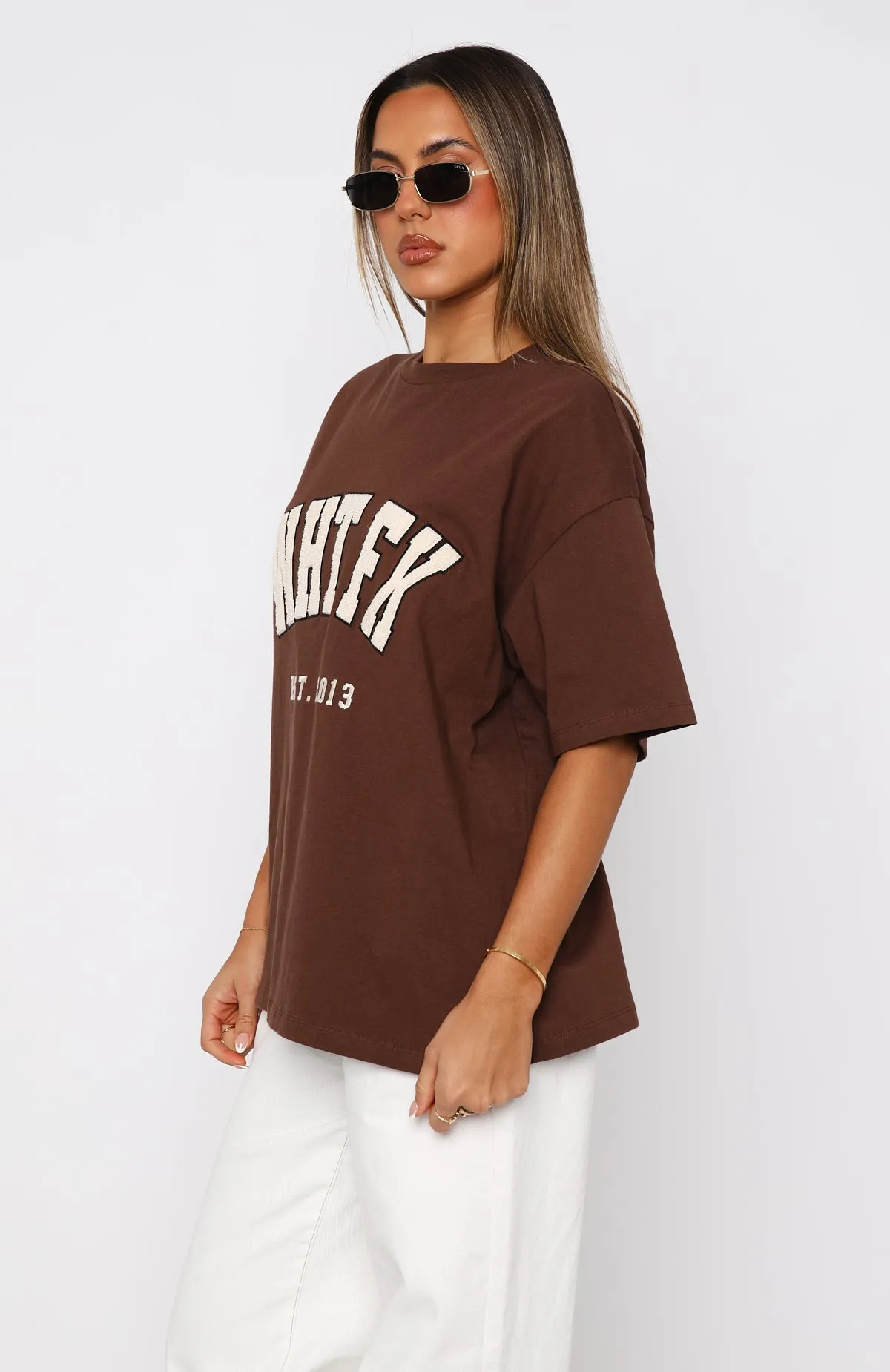 Give It Away Oversized Tee Espresso sold by White Fox Boutique product image thumbnail 3