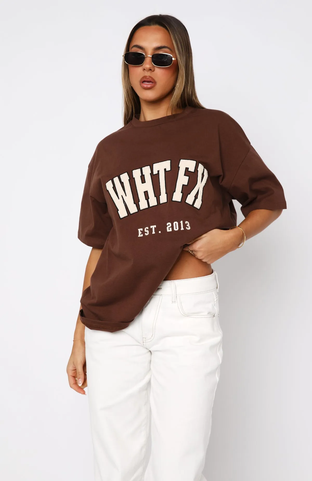 Give It Away Oversized Tee Espresso sold by White Fox Boutique product image thumbnail 2