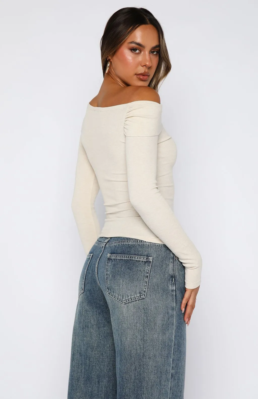 Swapping Digits Long Sleeve Top Oat sold by White Fox Boutique product image thumbnail 4