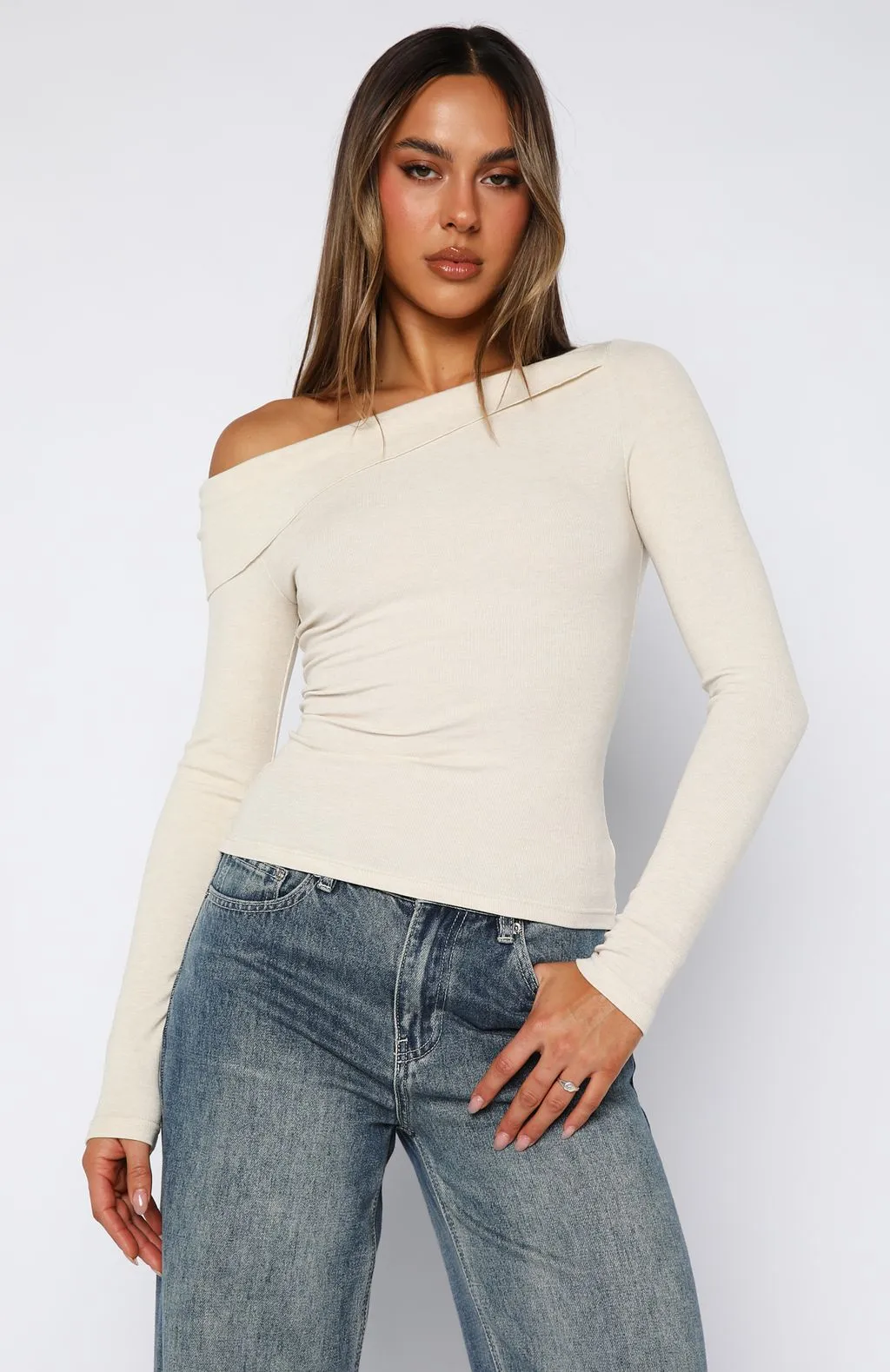 Swapping Digits Long Sleeve Top Oat sold by White Fox Boutique product image thumbnail 2