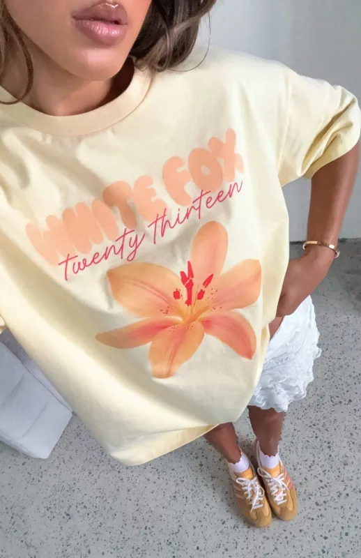 Got That Glow Oversized Tee Lemon sold by White Fox Boutique