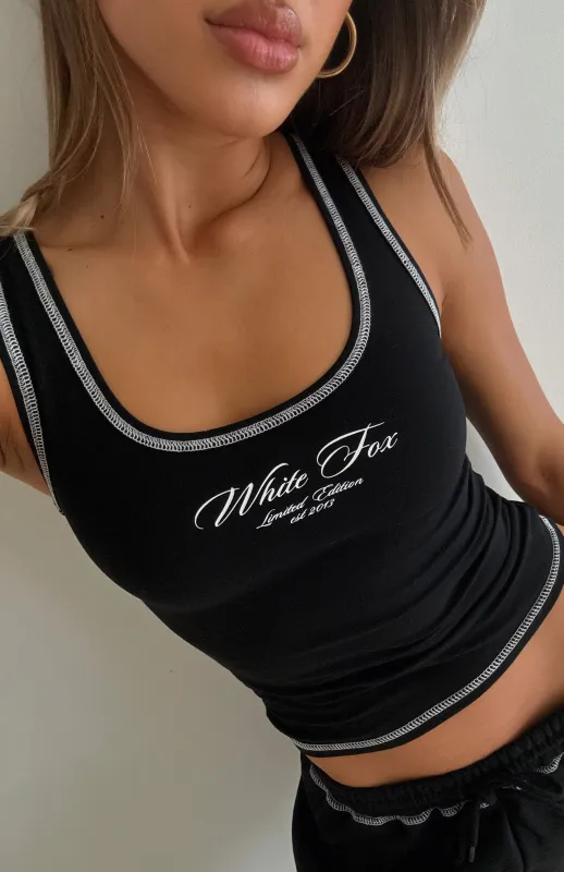 Don't Need Anyone Tank Top Black sold by White Fox Boutique