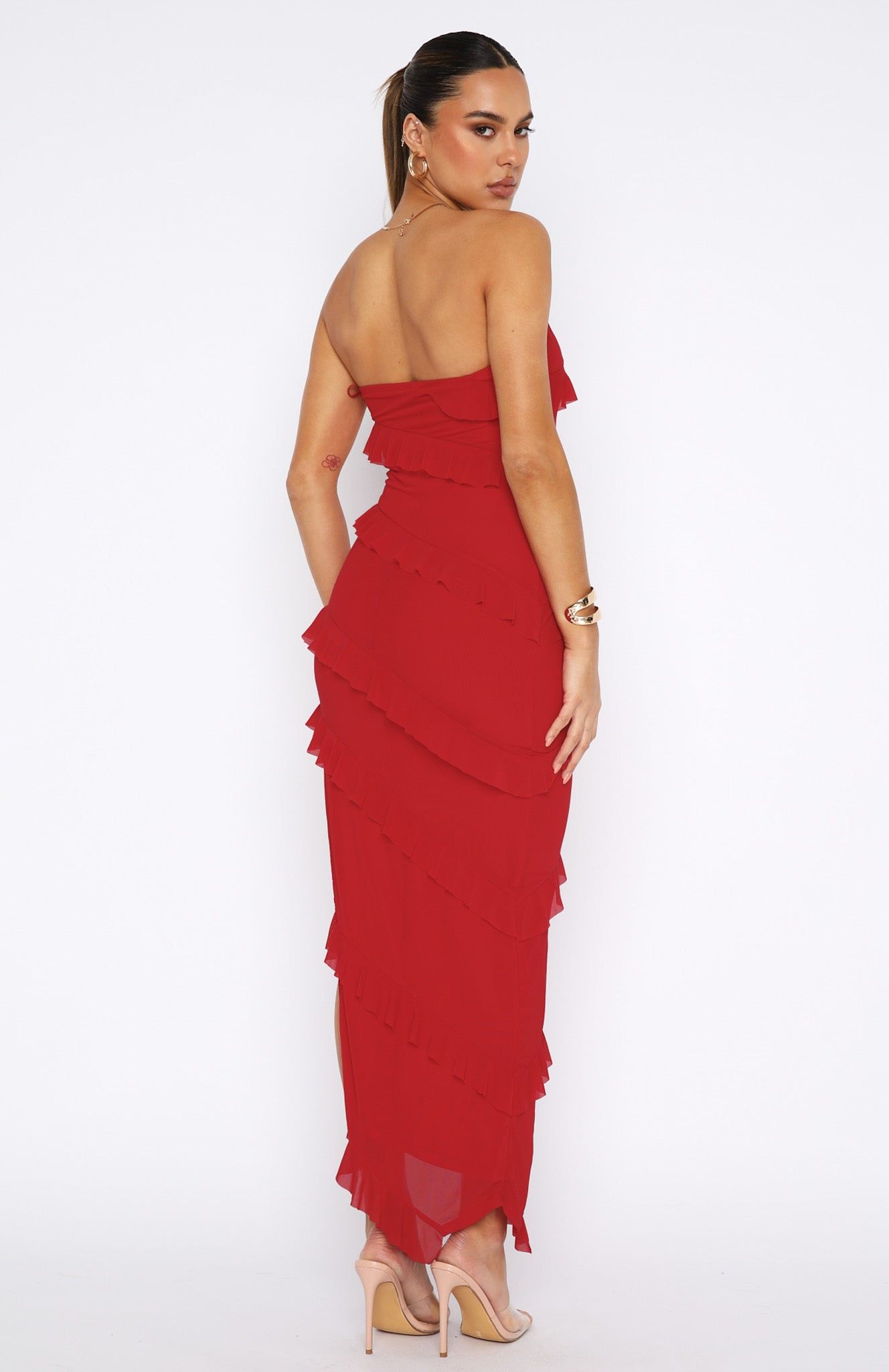 Sweet Desire Maxi Dress Red sold by White Fox Boutique product image thumbnail 4