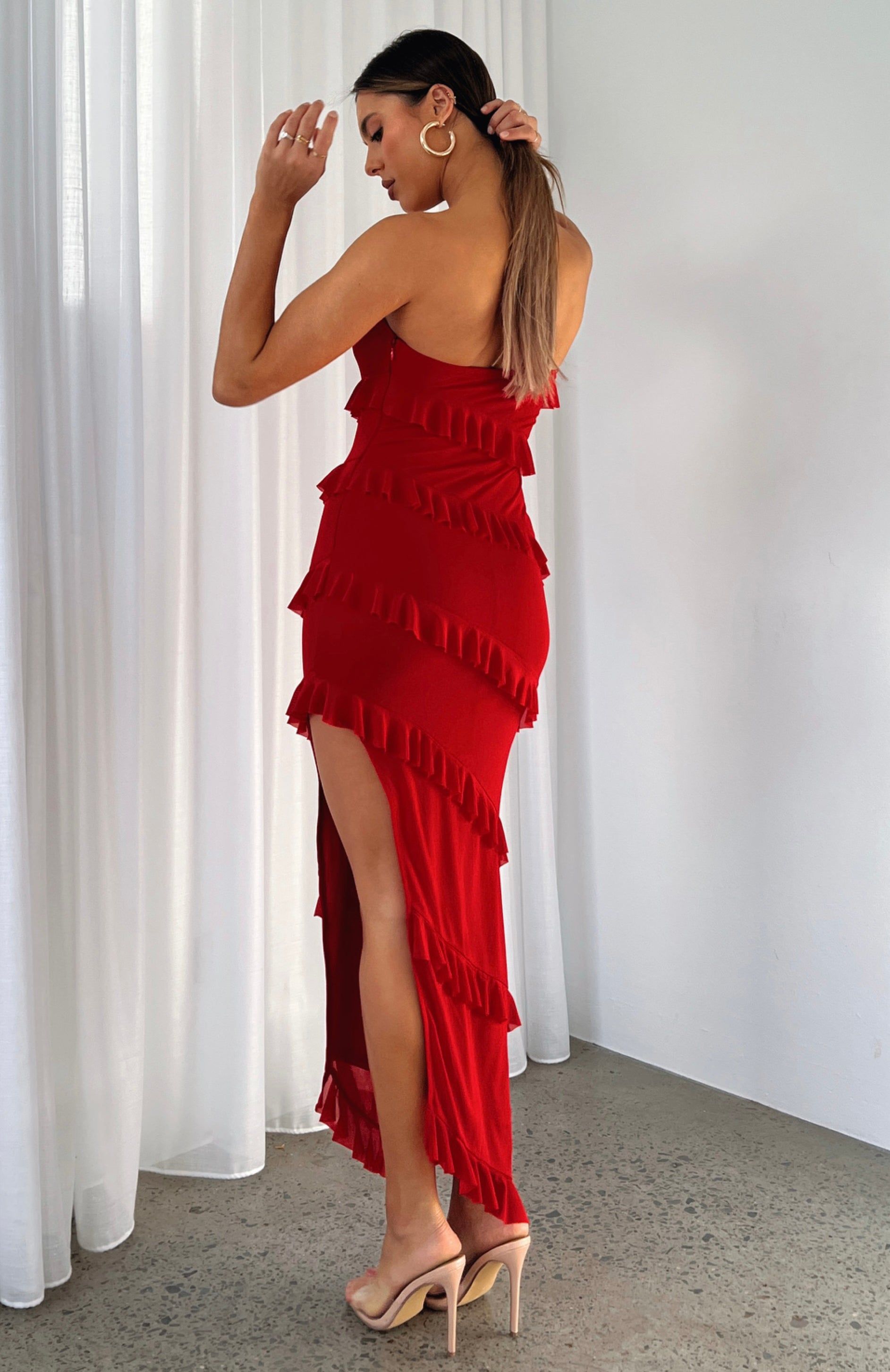 Sweet Desire Maxi Dress Red sold by White Fox Boutique
