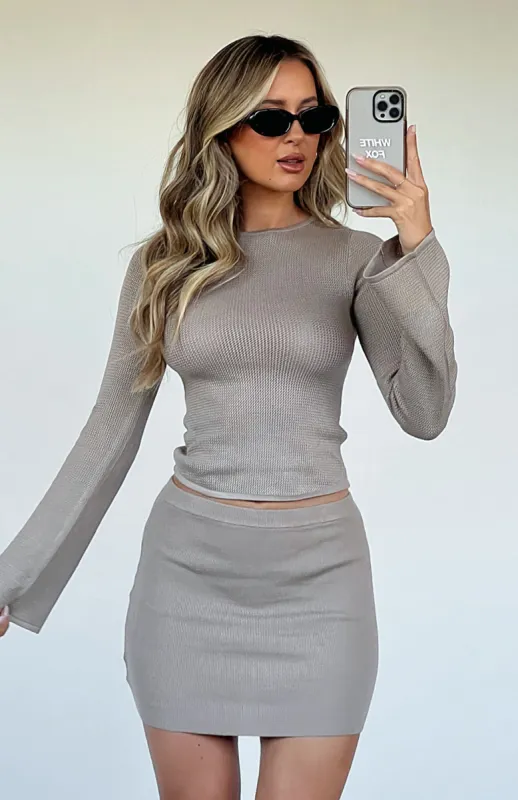 Fireworks With You Long Sleeve Top Latte sold by White Fox Boutique