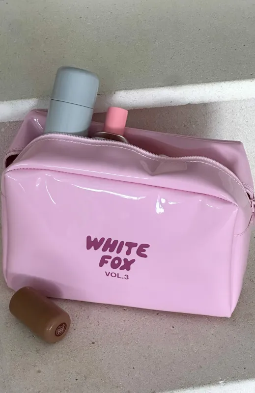 Emily Cosmetic Bag Pink sold by White Fox Boutique