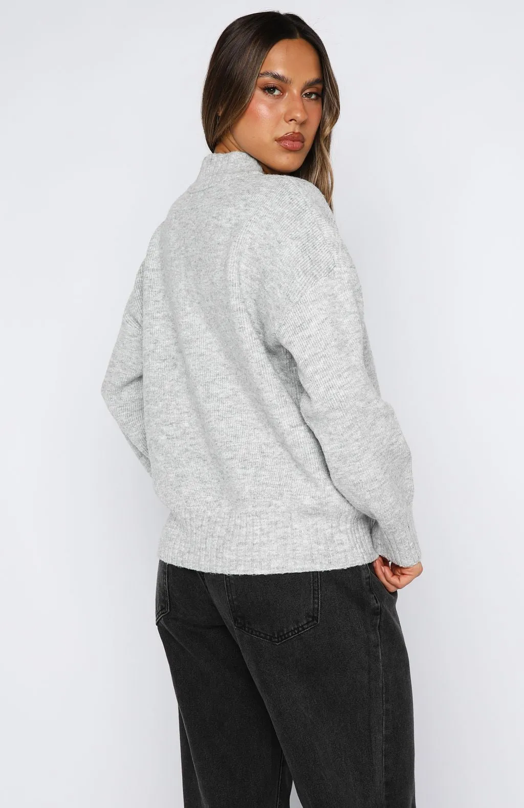 Unbreakable Bond Knit Jacket Grey Marle sold by White Fox Boutique product image thumbnail 4