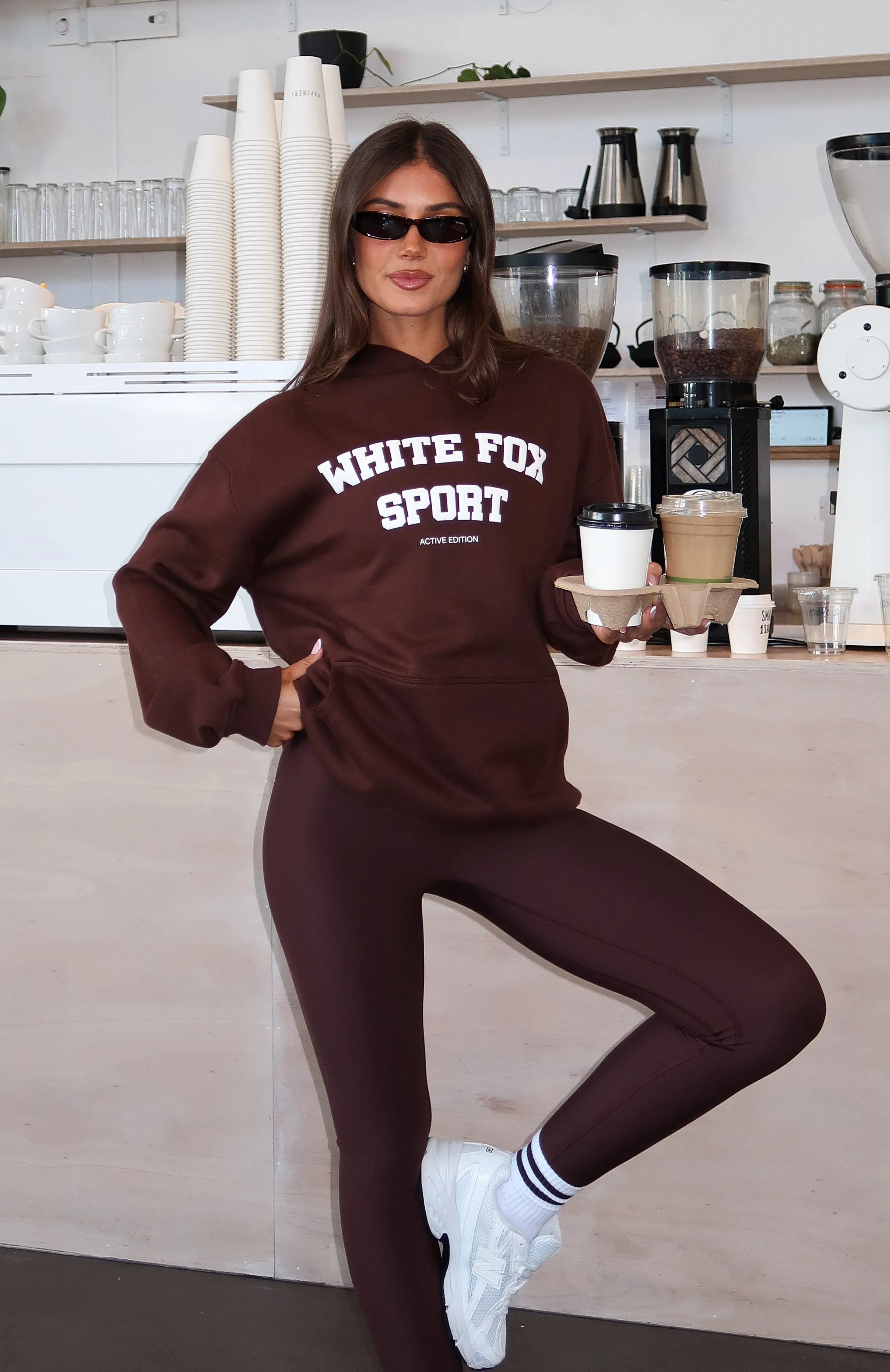 Winning Team Oversized Hoodie Chocolate sold by White Fox Boutique