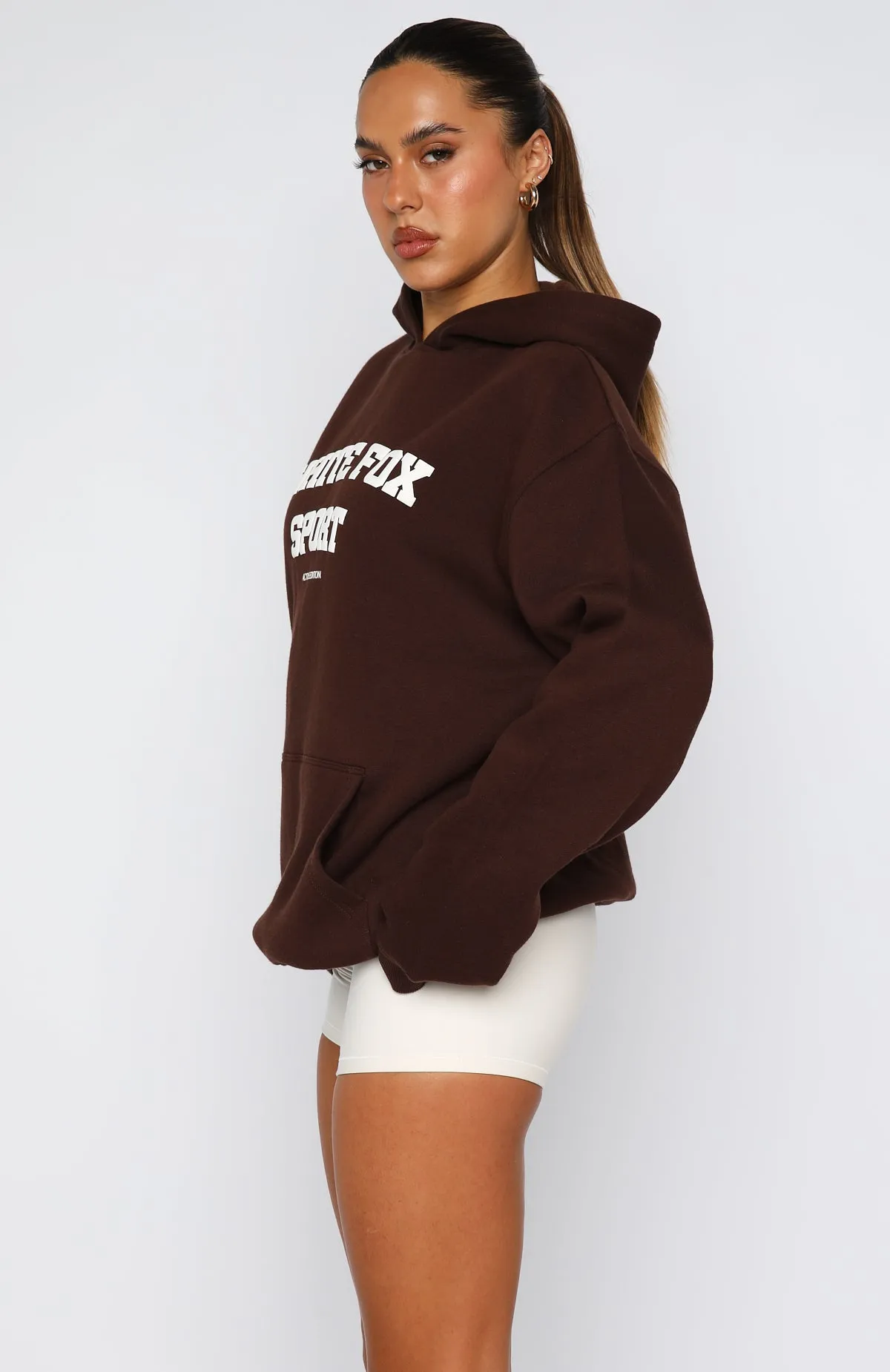 Winning Team Oversized Hoodie Chocolate sold by White Fox Boutique product image thumbnail 4