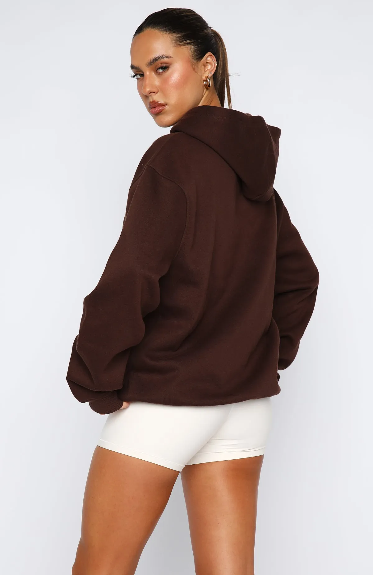Winning Team Oversized Hoodie Chocolate sold by White Fox Boutique product image thumbnail 5