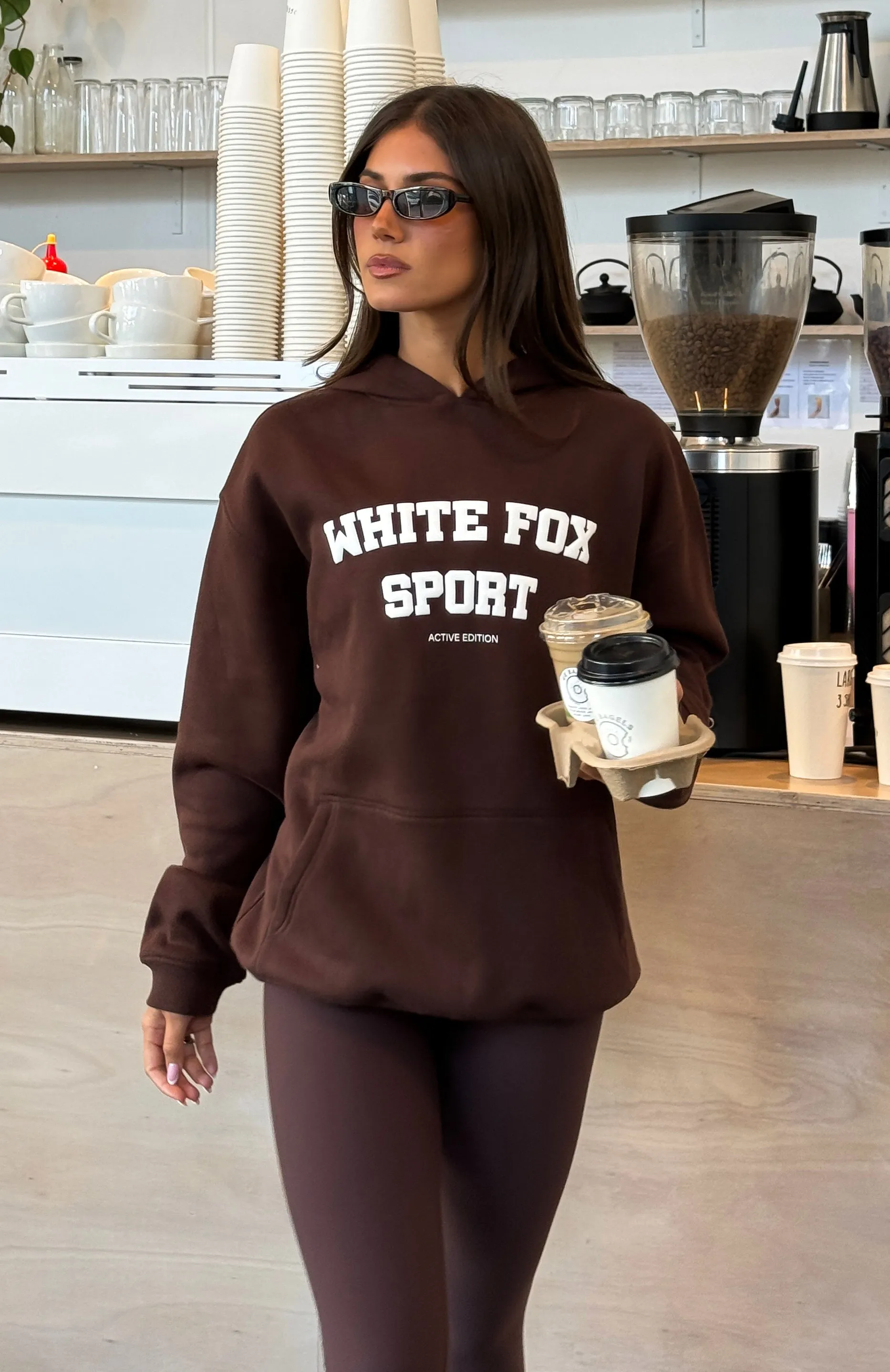 Winning Team Oversized Hoodie Chocolate sold by White Fox Boutique product image thumbnail 2