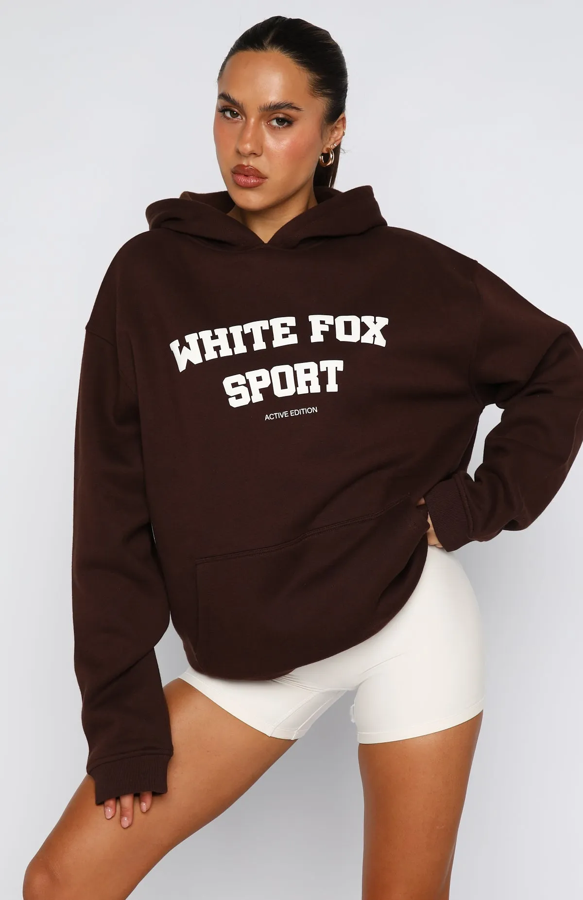 Winning Team Oversized Hoodie Chocolate sold by White Fox Boutique product image thumbnail 3
