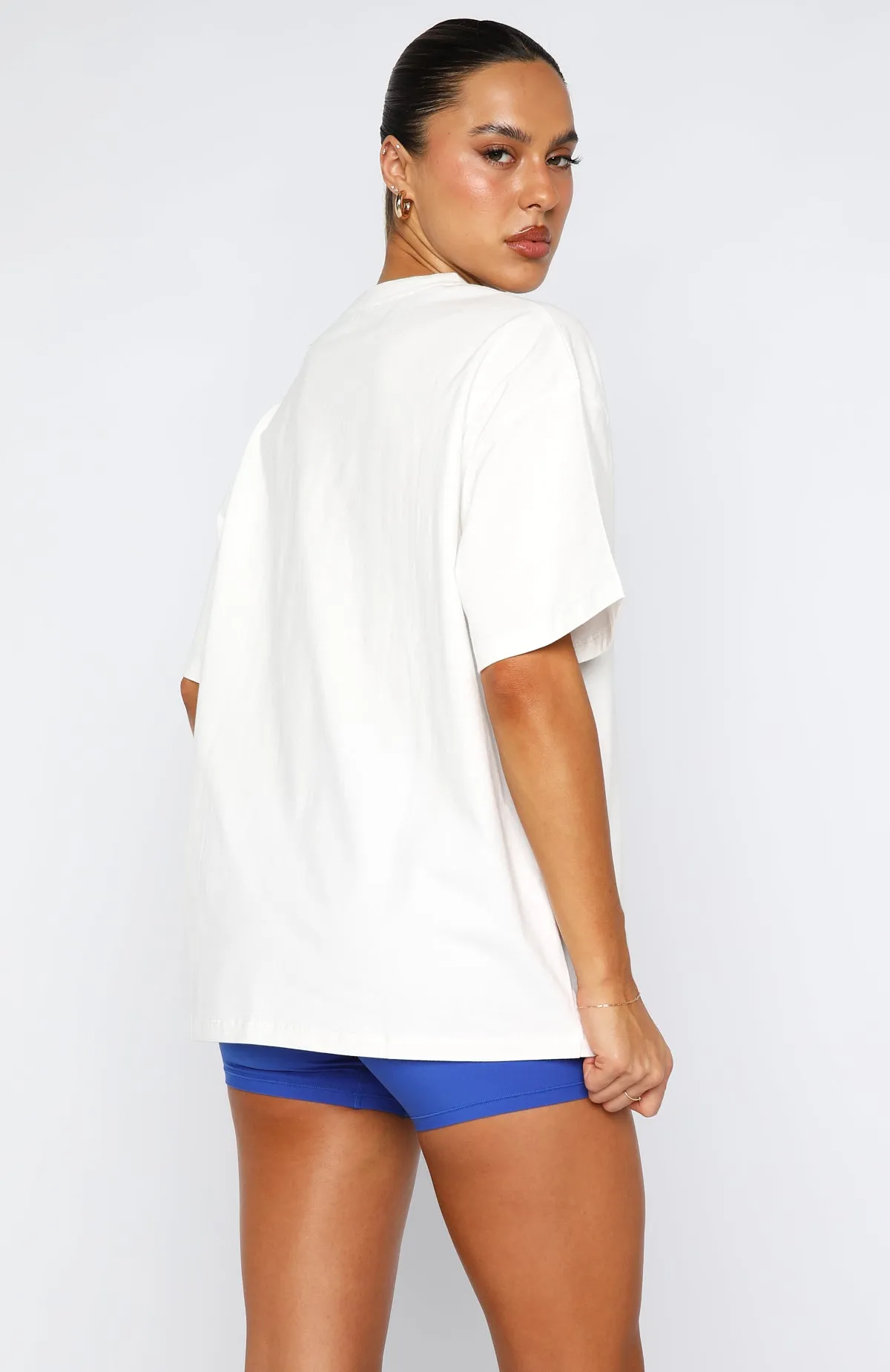 Winning Team Oversized Tee White/Electric Blue sold by White Fox Boutique product image thumbnail 4