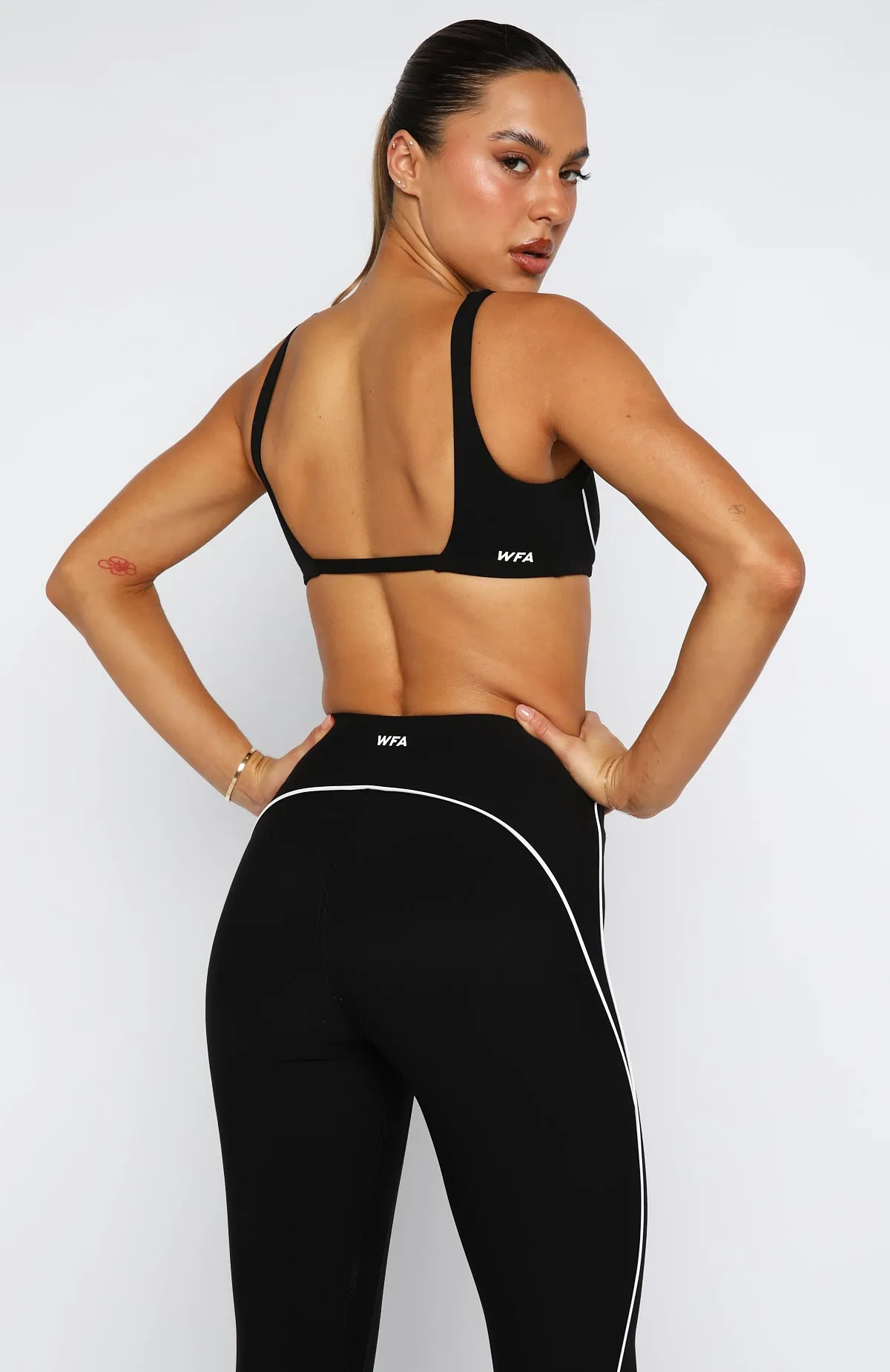 Strive Sports Bra Black/White sold by White Fox Boutique product image thumbnail 5