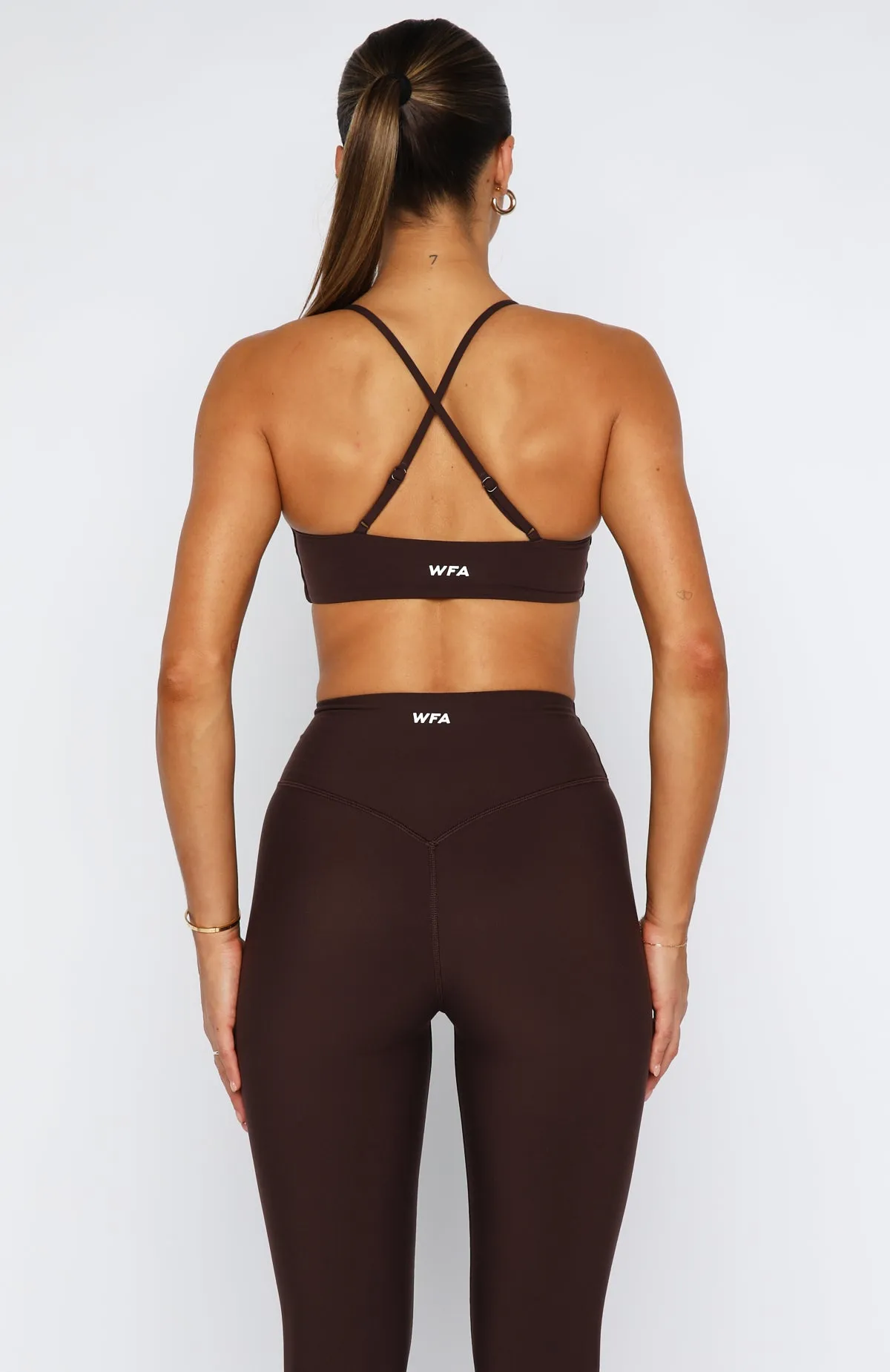 Fusion Sports Bra Dark Chocolate sold by White Fox Boutique product image thumbnail 5