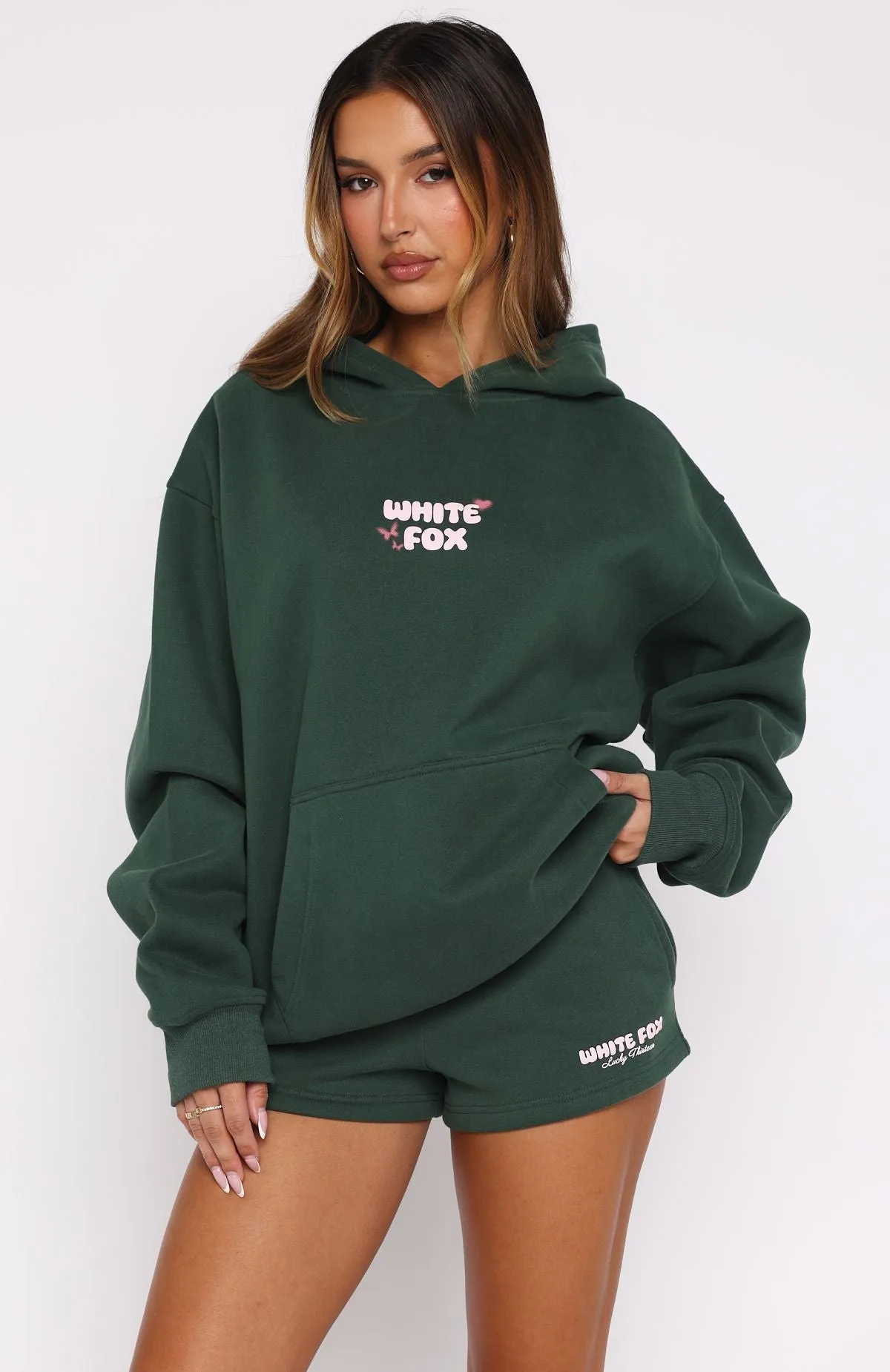 Lucky Thirteen Stephanie Lounge Shorts Green sold by White Fox Boutique product image thumbnail 2