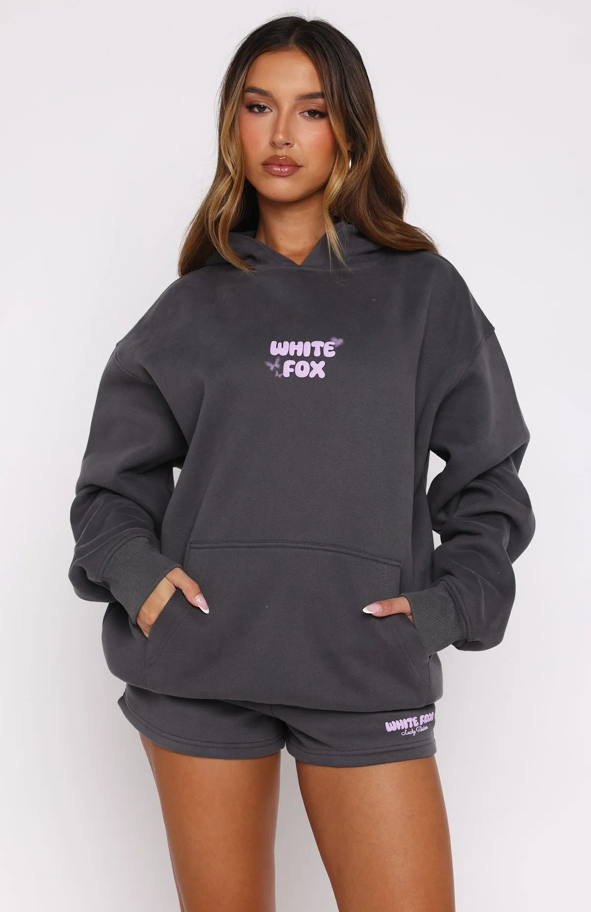 Lucky Thirteen Stephanie Oversized Hoodie Volcanic sold by White Fox Boutique product image thumbnail 3