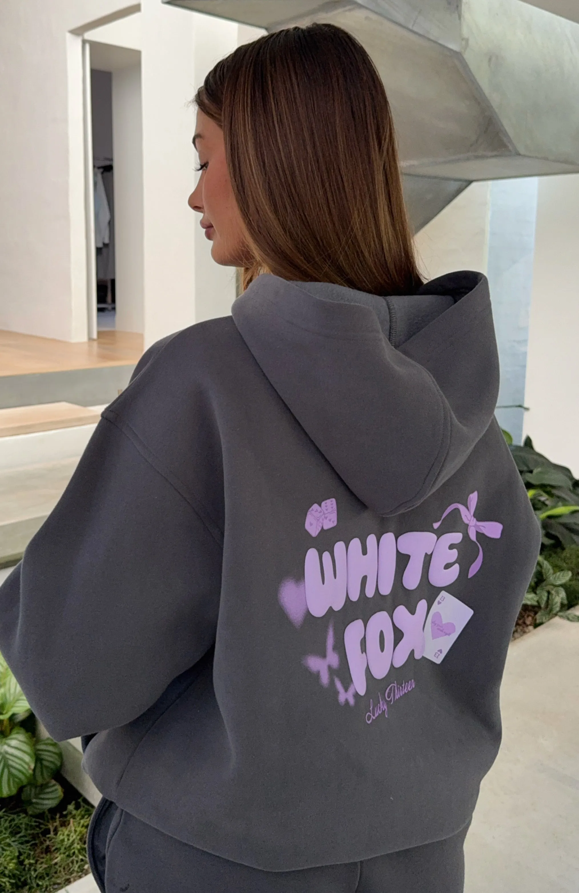 Lucky Thirteen Stephanie Oversized Hoodie Volcanic sold by White Fox Boutique product image thumbnail 2