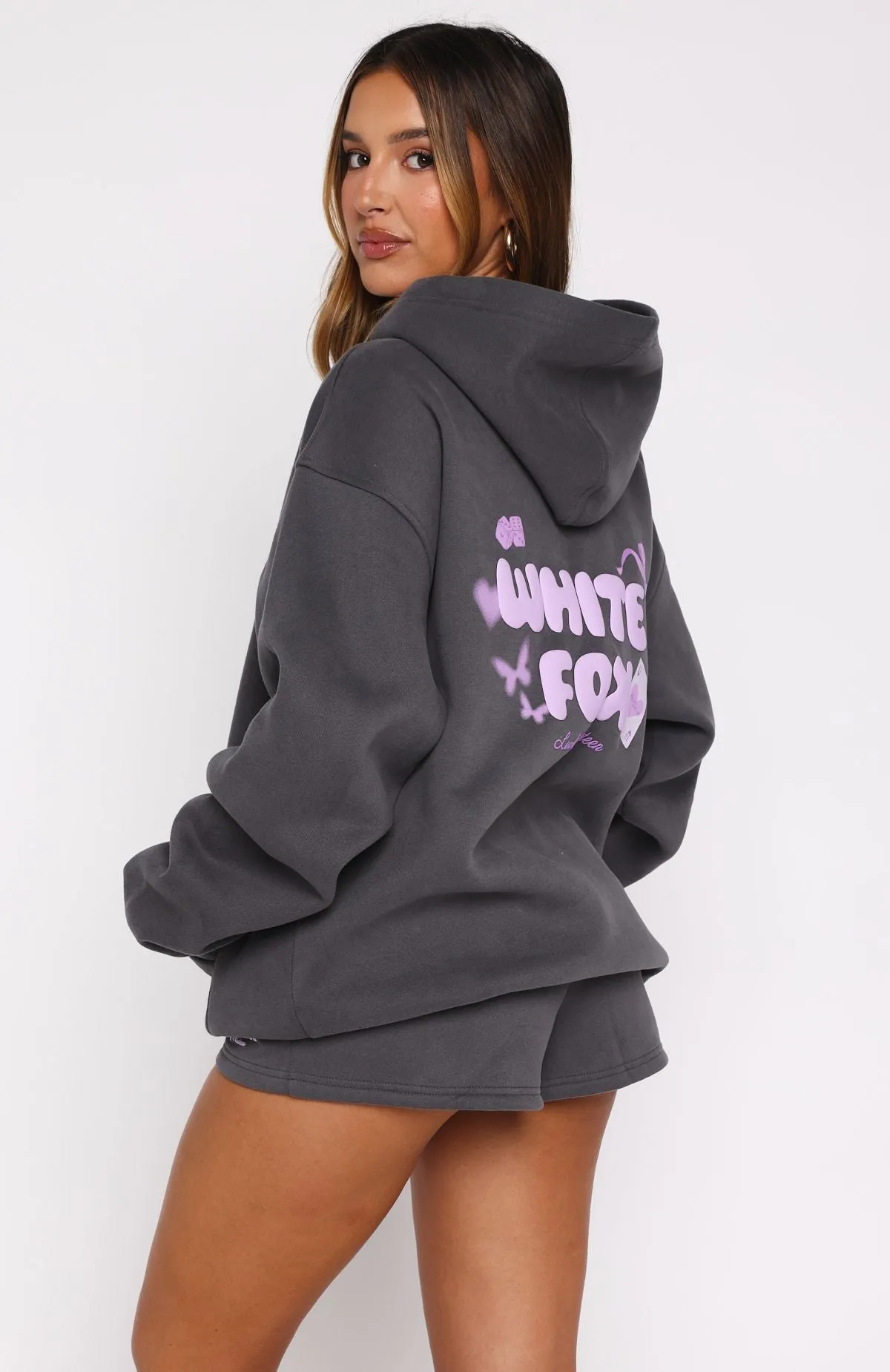 Lucky Thirteen Stephanie Oversized Hoodie Volcanic sold by White Fox Boutique product image thumbnail 5