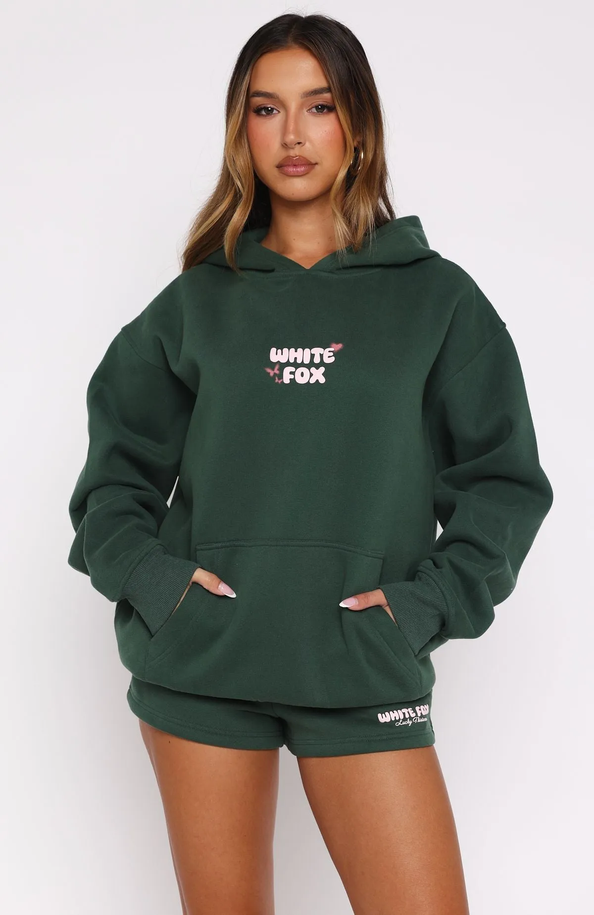 Lucky Thirteen Stephanie Oversized Hoodie Green sold by White Fox Boutique product image thumbnail 2