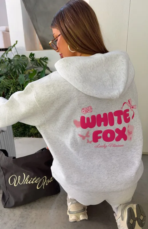 Lucky Thirteen Stephanie Oversized Hoodie Grey Marle sold by White Fox Boutique