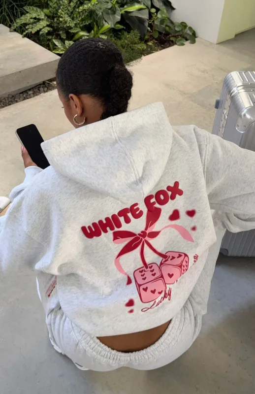 Lucky Thirteen Cheyenne Oversized Hoodie Grey Marle sold by White Fox Boutique