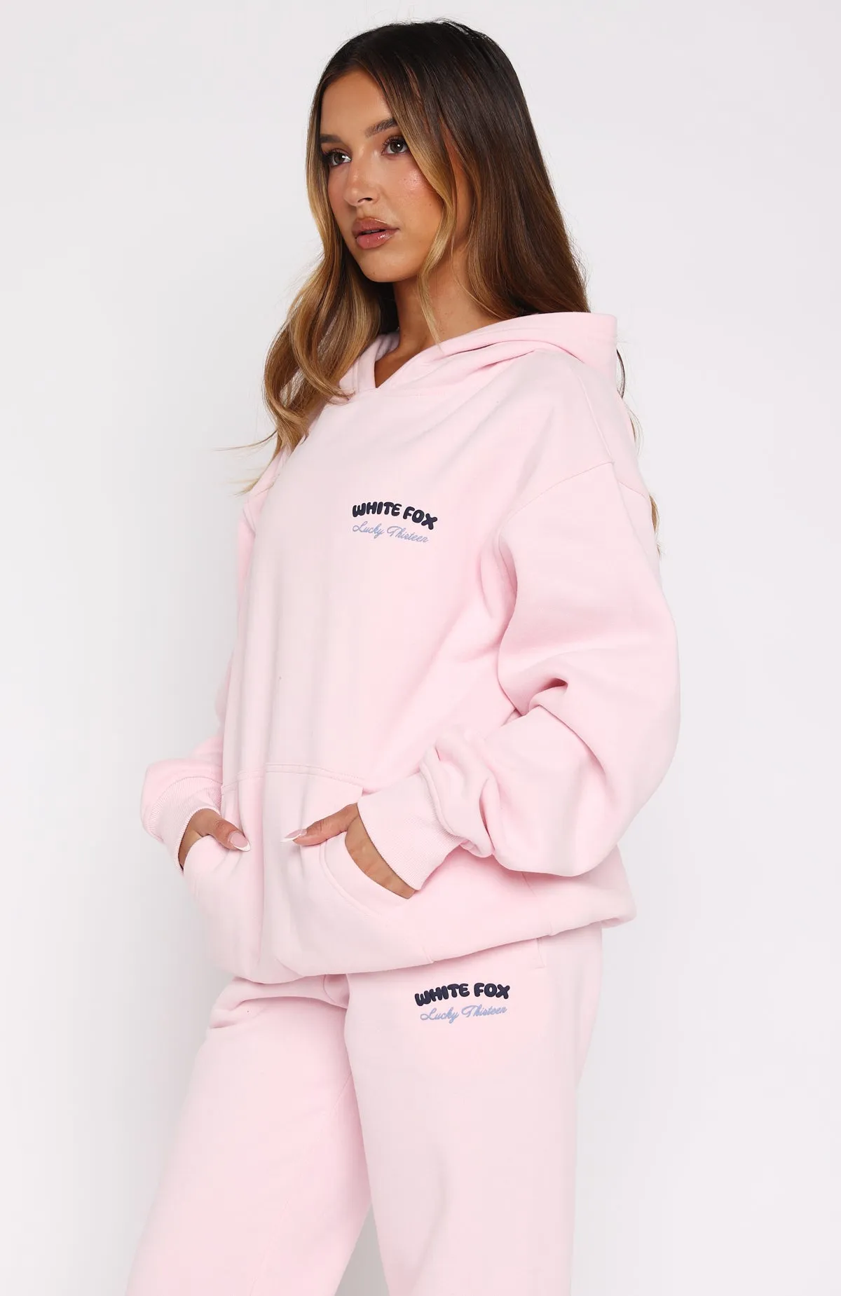 Lucky Thirteen Cheyenne Oversized Hoodie Soft Pink sold by White Fox Boutique product image thumbnail 3