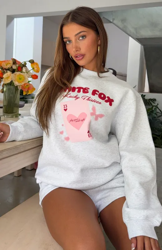 Lucky Thirteen Kalena Oversized Sweater Grey Marle sold by White Fox Boutique