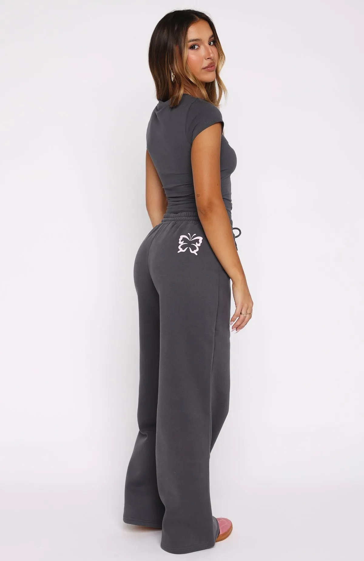 Lucky Thirteen Audrina Wide Leg Sweatpants Volcanic sold by White Fox Boutique product image thumbnail 4