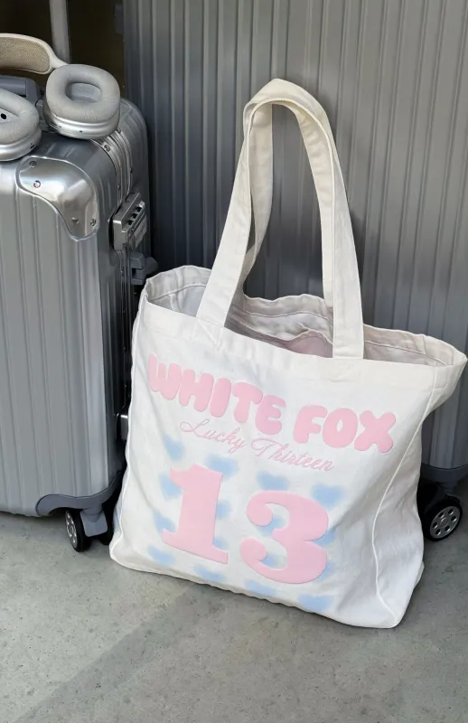 Lucky Thirteen Charise Tote Bag Off White made by White Fox Boutique